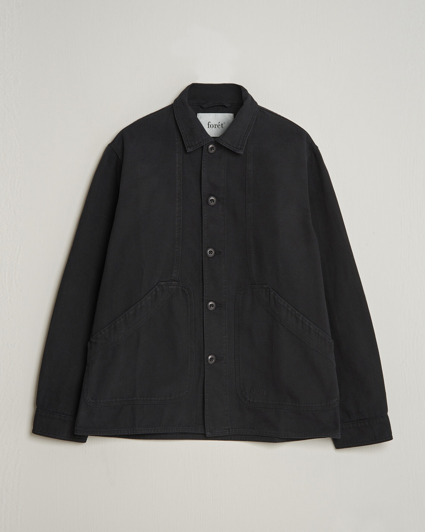 Hombres | Camisas | Forét | Berry Canvas Overshirt Black