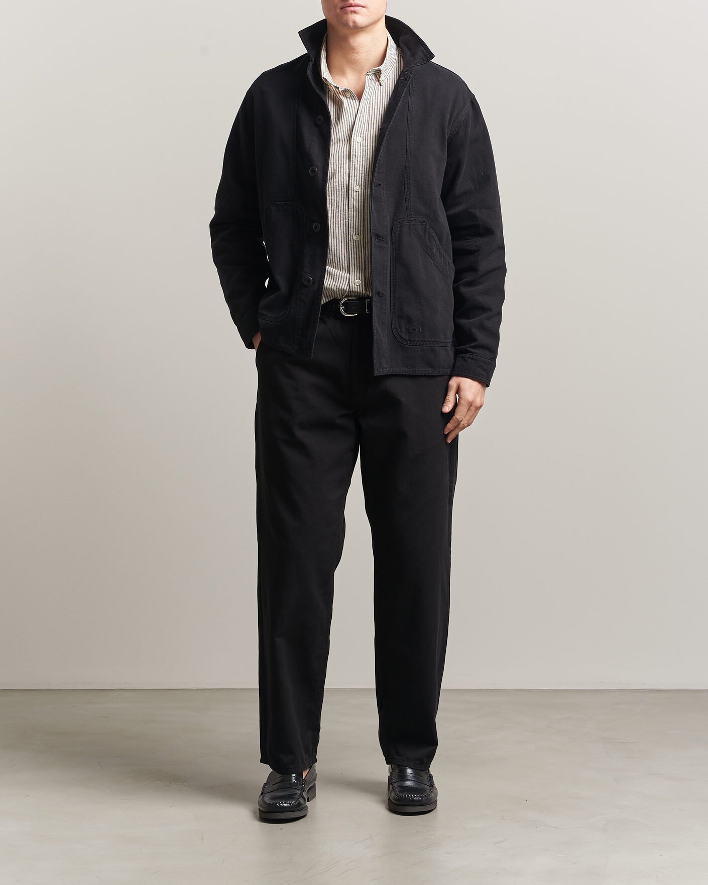 Hombres | Camisas | Forét | Berry Canvas Overshirt Black
