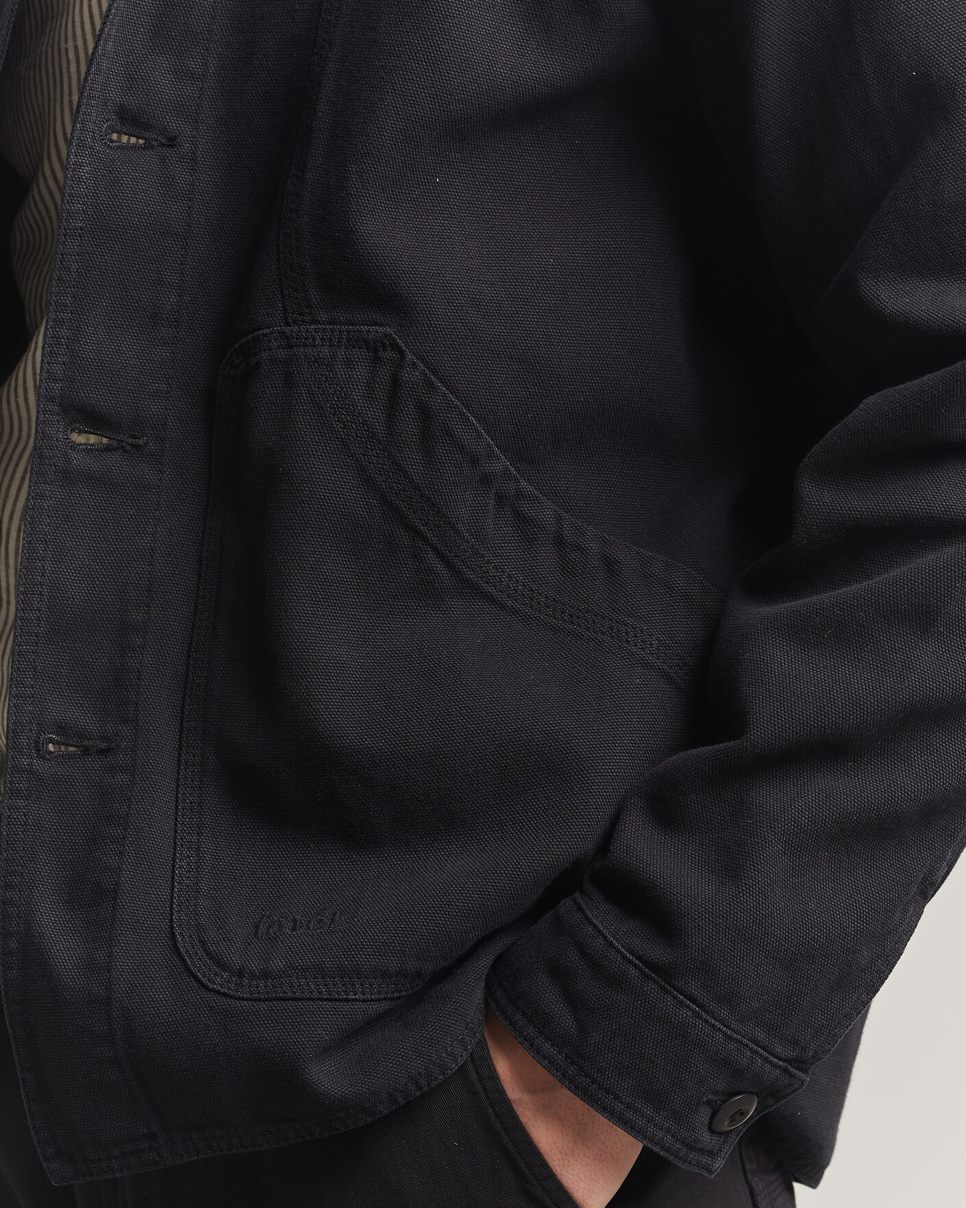 Hombres | Camisas | Forét | Berry Canvas Overshirt Black