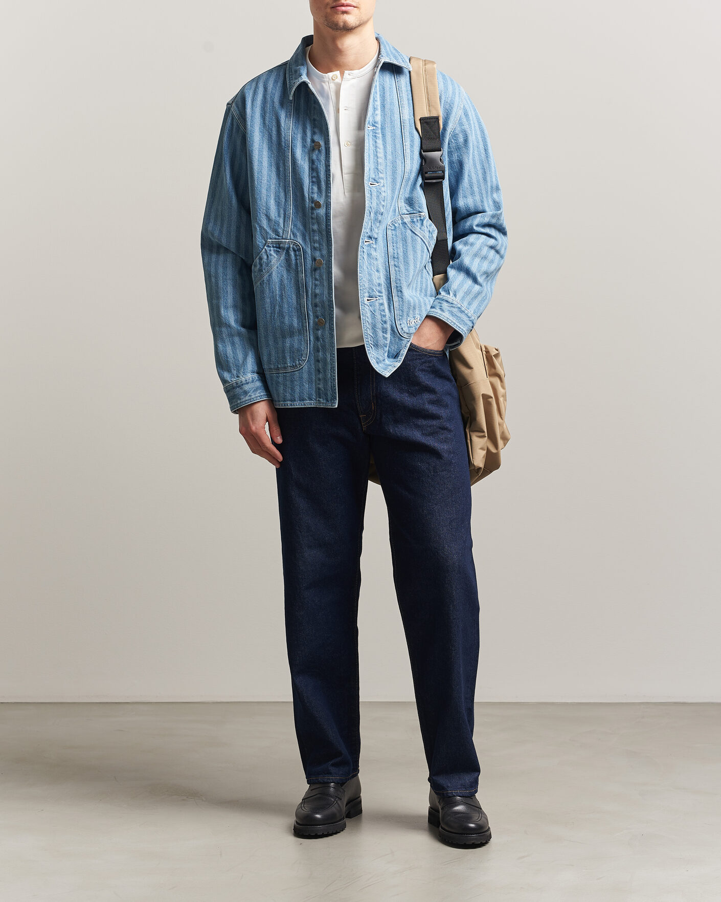 Hombres | Camisas | Forét | Berry Denim Overshirt Striped Denim