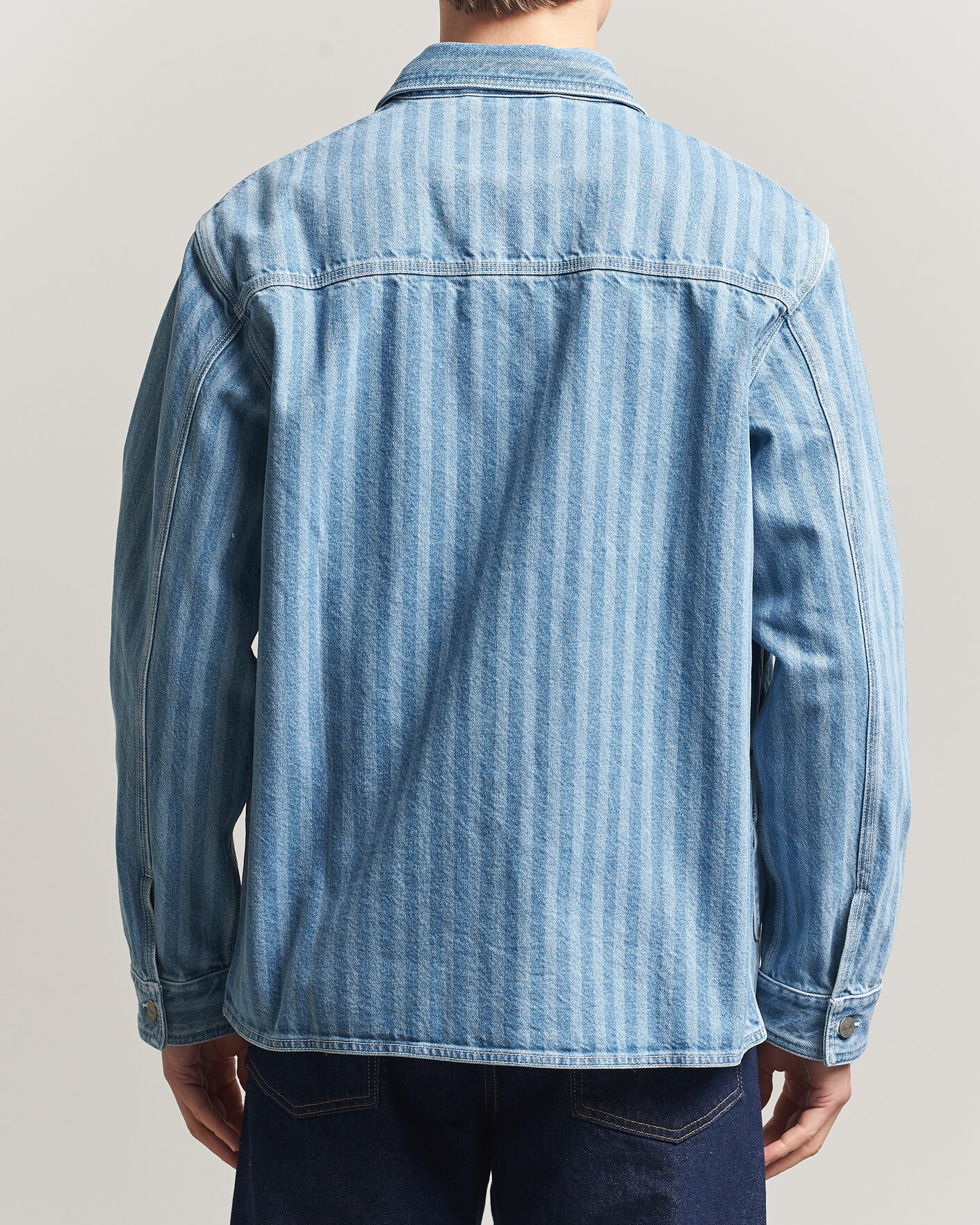 Hombres | Camisas | Forét | Berry Denim Overshirt Striped Denim