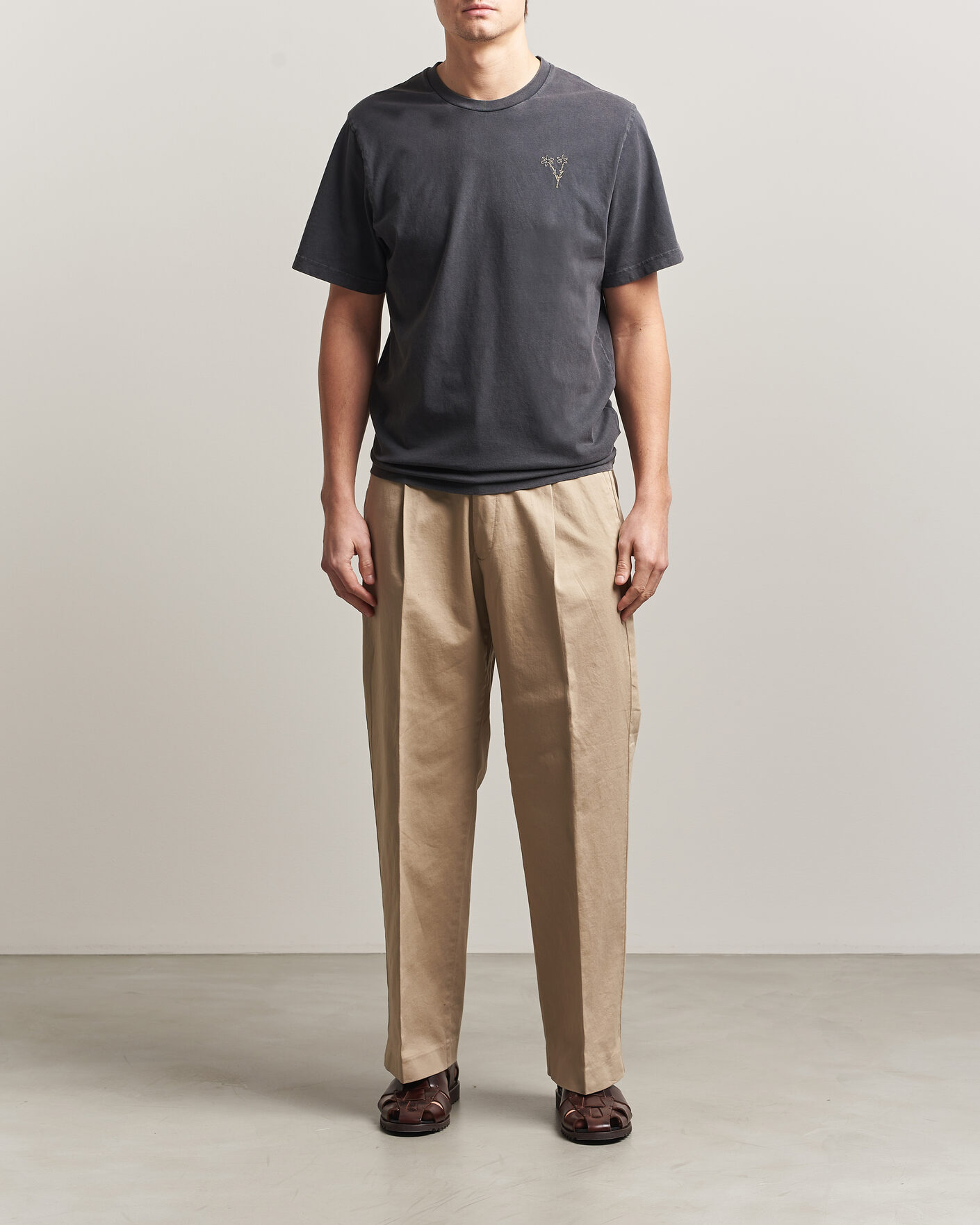 Hombres | Camisetas | Forét | Bouquet T-Shirt Washed Black