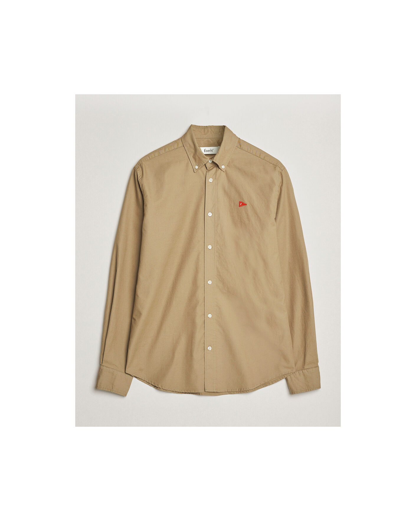 Hombres | Camisas | Forét | Flag Regular Fit Oxford Shirt Khaki