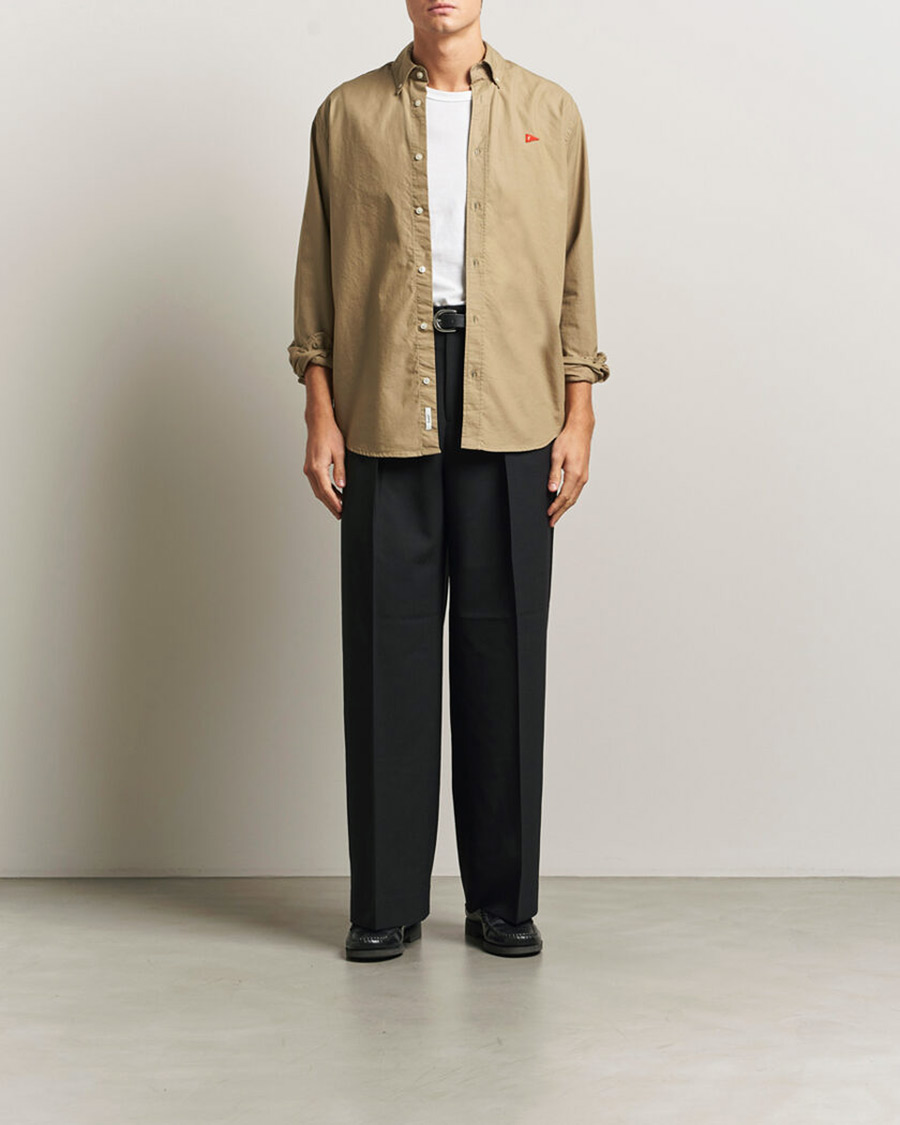 Hombres | Camisas | Forét | Flag Regular Fit Oxford Shirt Khaki