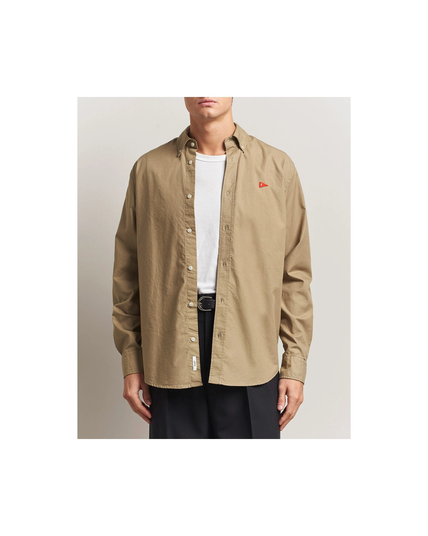 Hombres | Camisas | Forét | Flag Regular Fit Oxford Shirt Khaki