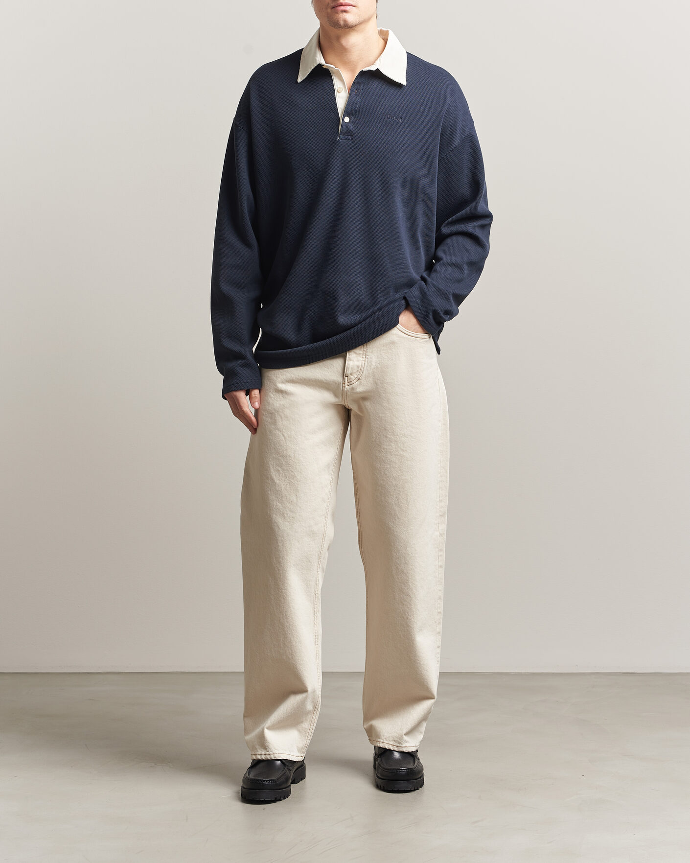 Hombres | Jerséis y prendas de punto | Forét | Match Rugby Structured Sweatshirt Navy