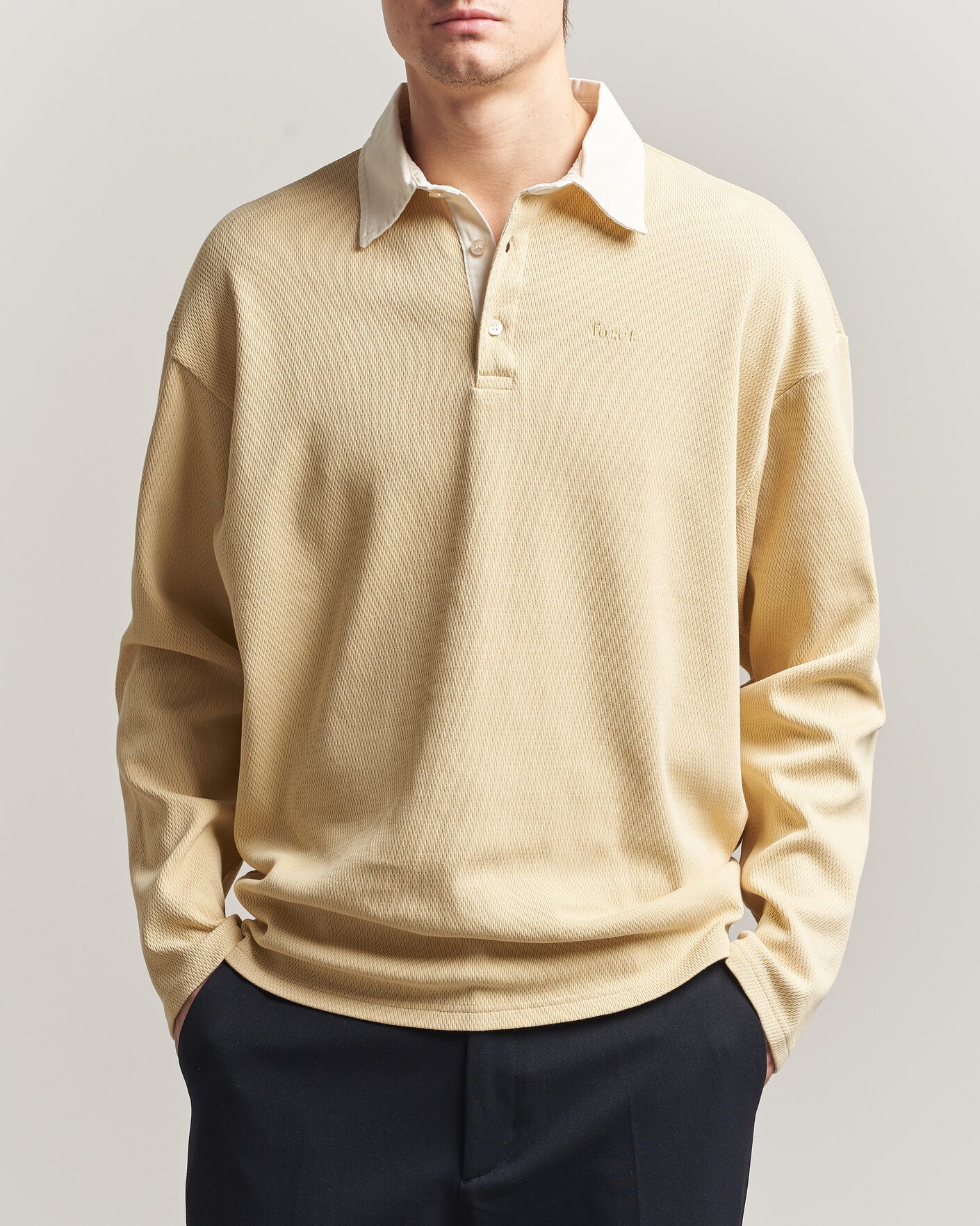 Hombres | Jerséis y prendas de punto | Forét | Match Rugby Structured Sweatshirt Vintage Yellow