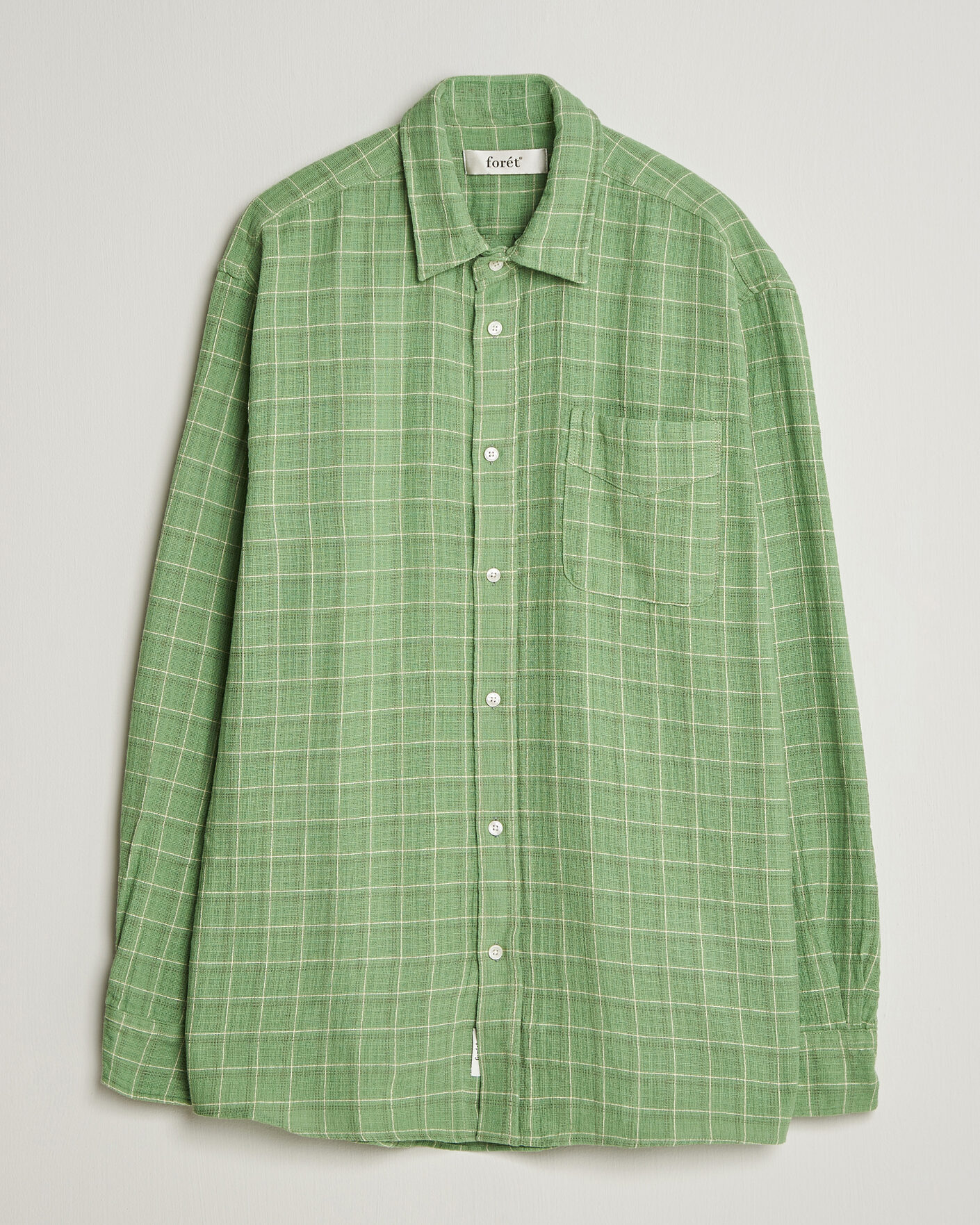 Hombres | Camisas | Forét | Scout Relaxed Fit Loose Weave Shirt Vibrant Moss