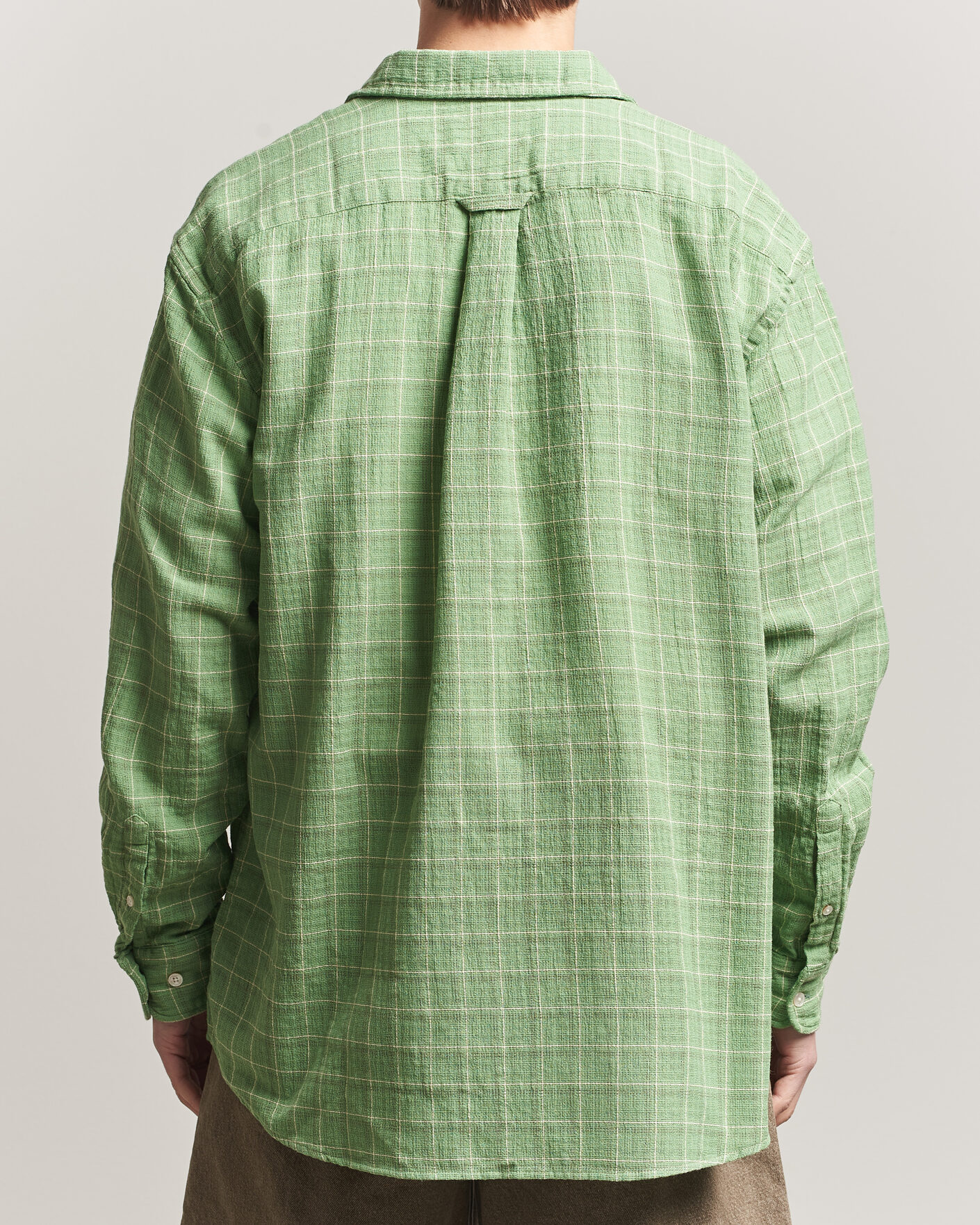 Hombres | Camisas | Forét | Scout Relaxed Fit Loose Weave Shirt Vibrant Moss