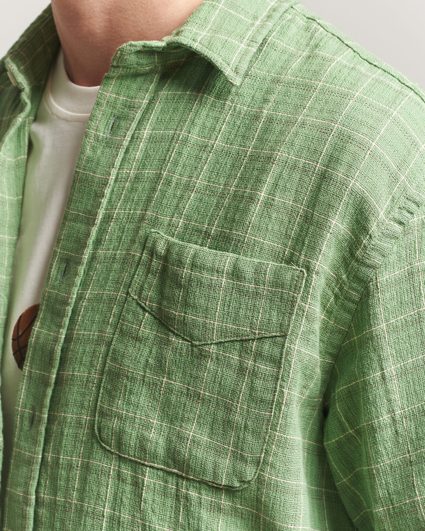 Hombres | Camisas | Forét | Scout Relaxed Fit Loose Weave Shirt Vibrant Moss