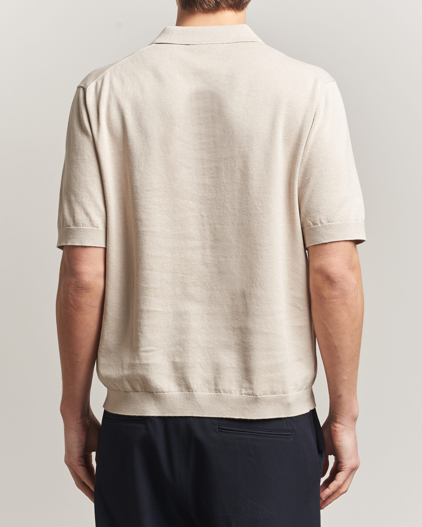 Hombres | Polos | Forét | Sea Cotton/Linen Polo Oatmeal