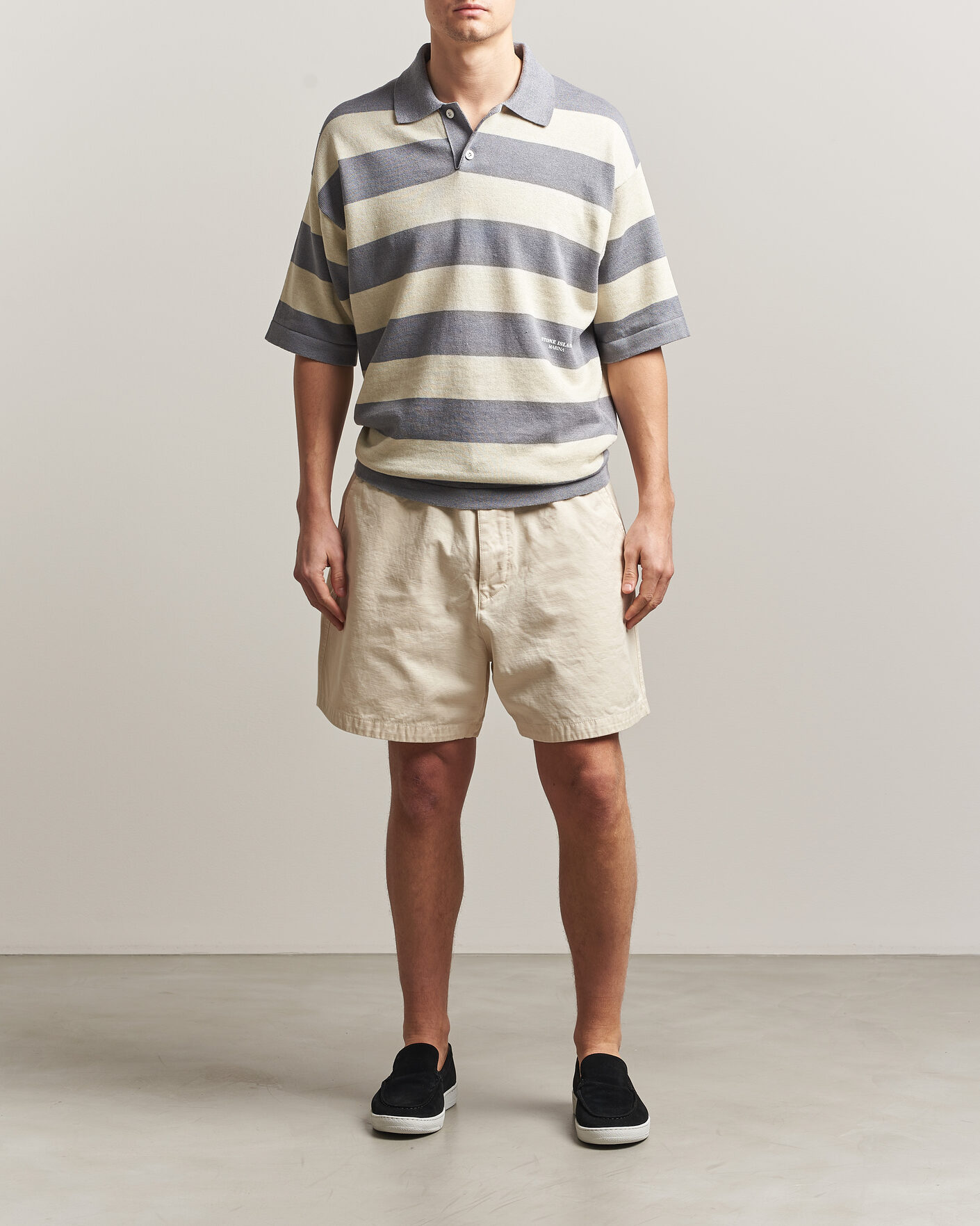 Hombres | Pantalones cortos | Stone Island | Marina Organic Slub Cotton Shorts Ivory