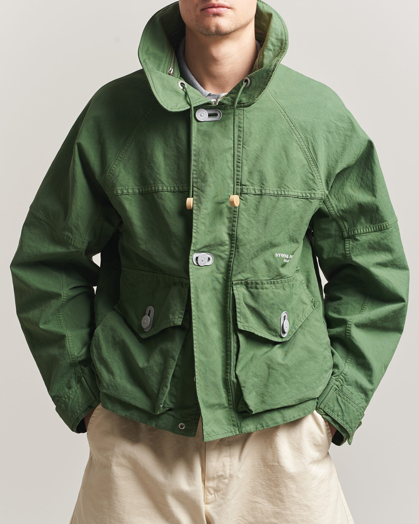 Hombres | Abrigos y chaquetas | Stone Island | Marina Panama Weave Coach Jacket Quartz Green