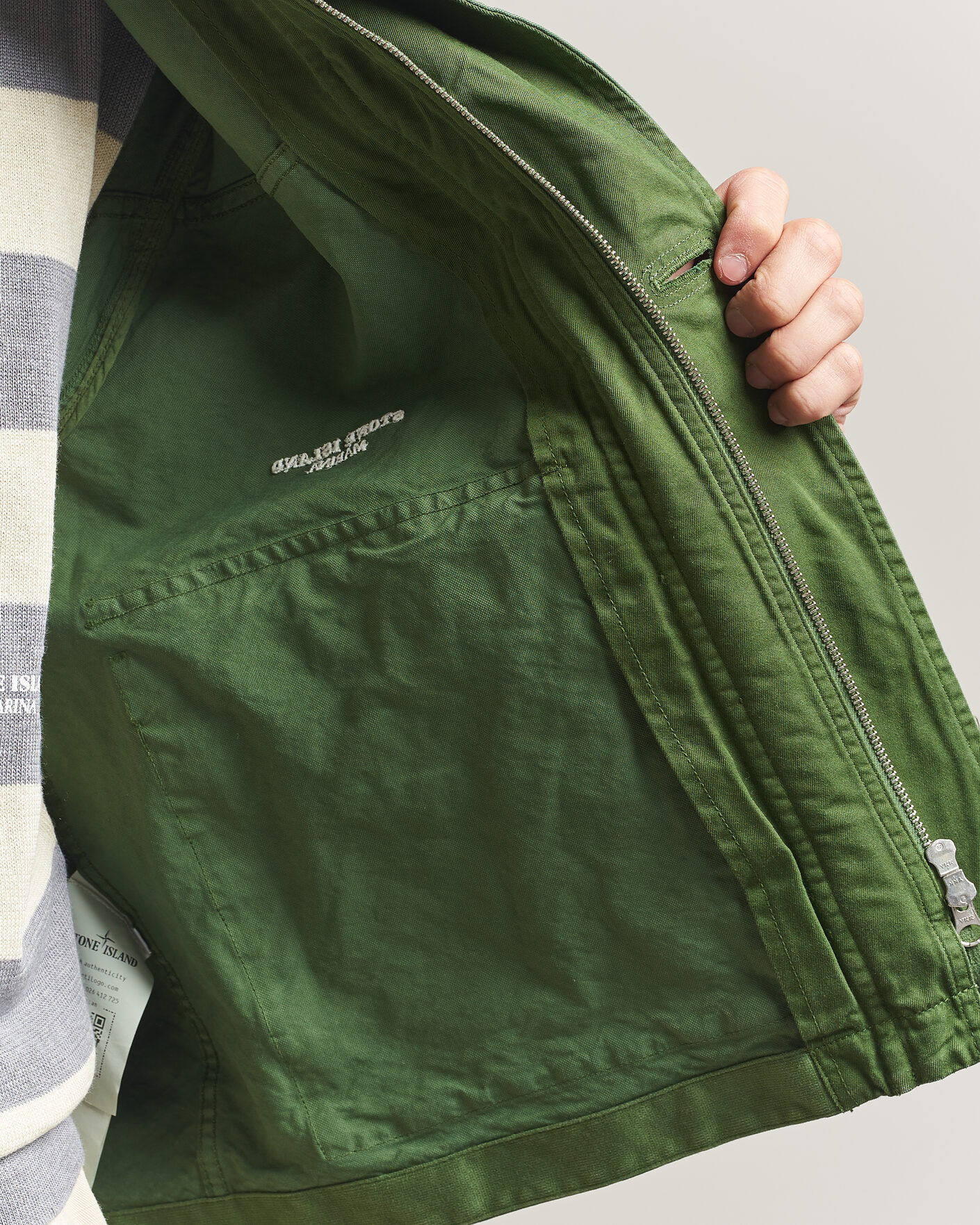 Hombres | Abrigos y chaquetas | Stone Island | Marina Panama Weave Coach Jacket Quartz Green