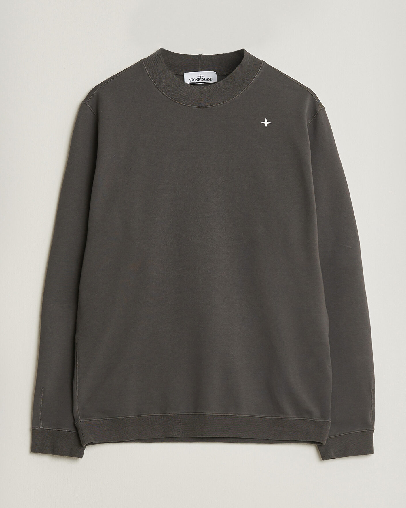 Hombres | Jerséis y prendas de punto | Stone Island | Stellina Cotton Sweatshirt Charcoal