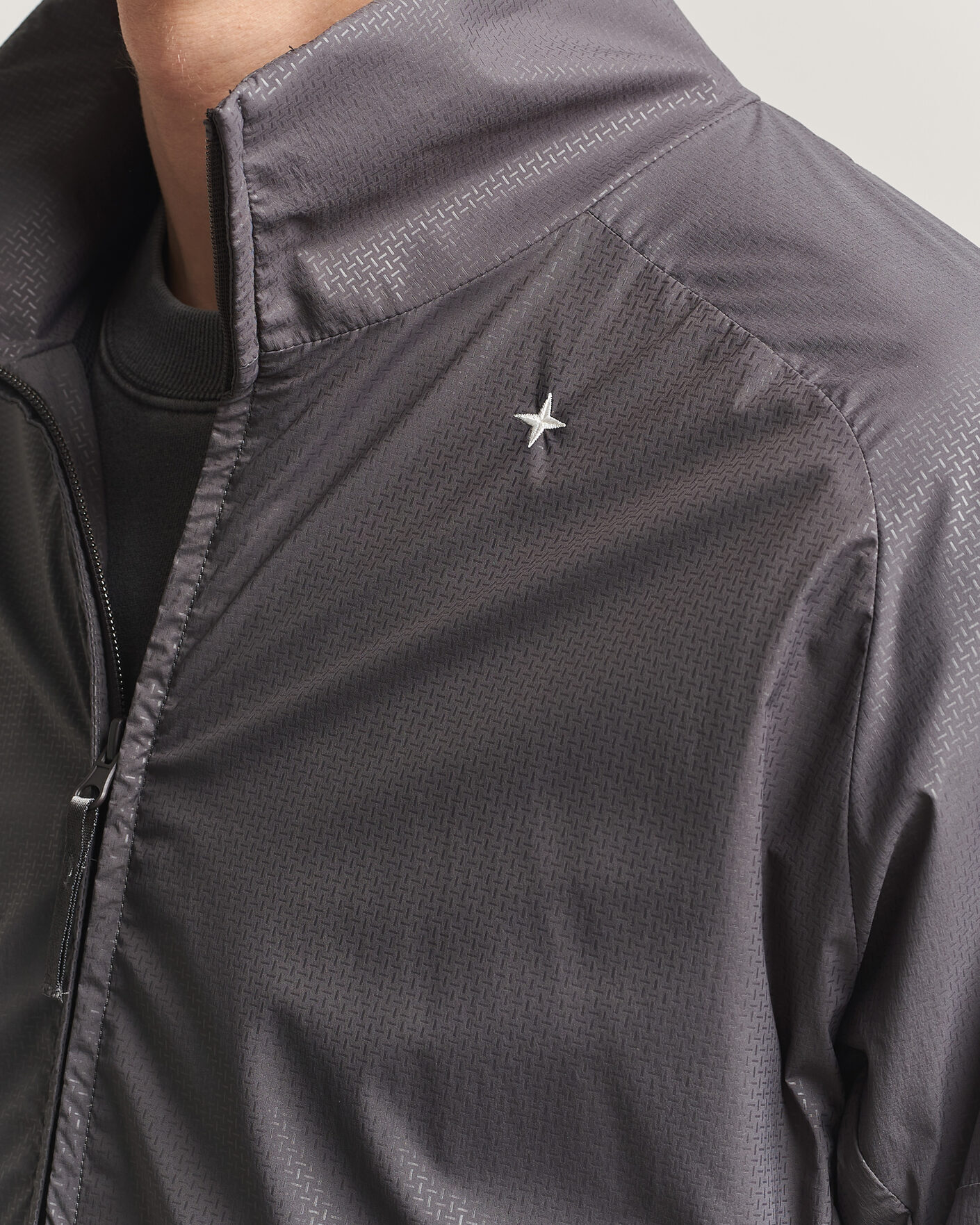 Hombres | Abrigos y chaquetas | Stone Island | Stellina Nylon Stretch Field Jacket Charcoal