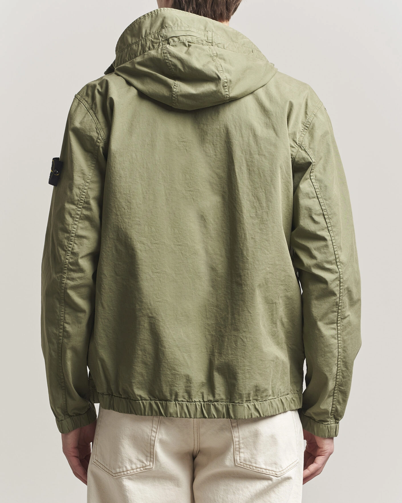Hombres | Abrigos y chaquetas | Stone Island | Stretch Cotton Twill Hood Jacket Military Green