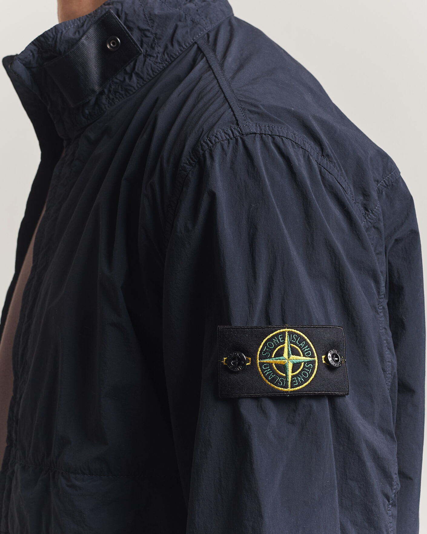 Hombres | Abrigos y chaquetas | Stone Island | Nylon Smerigliato-TC Stand Collar Jacket Navy