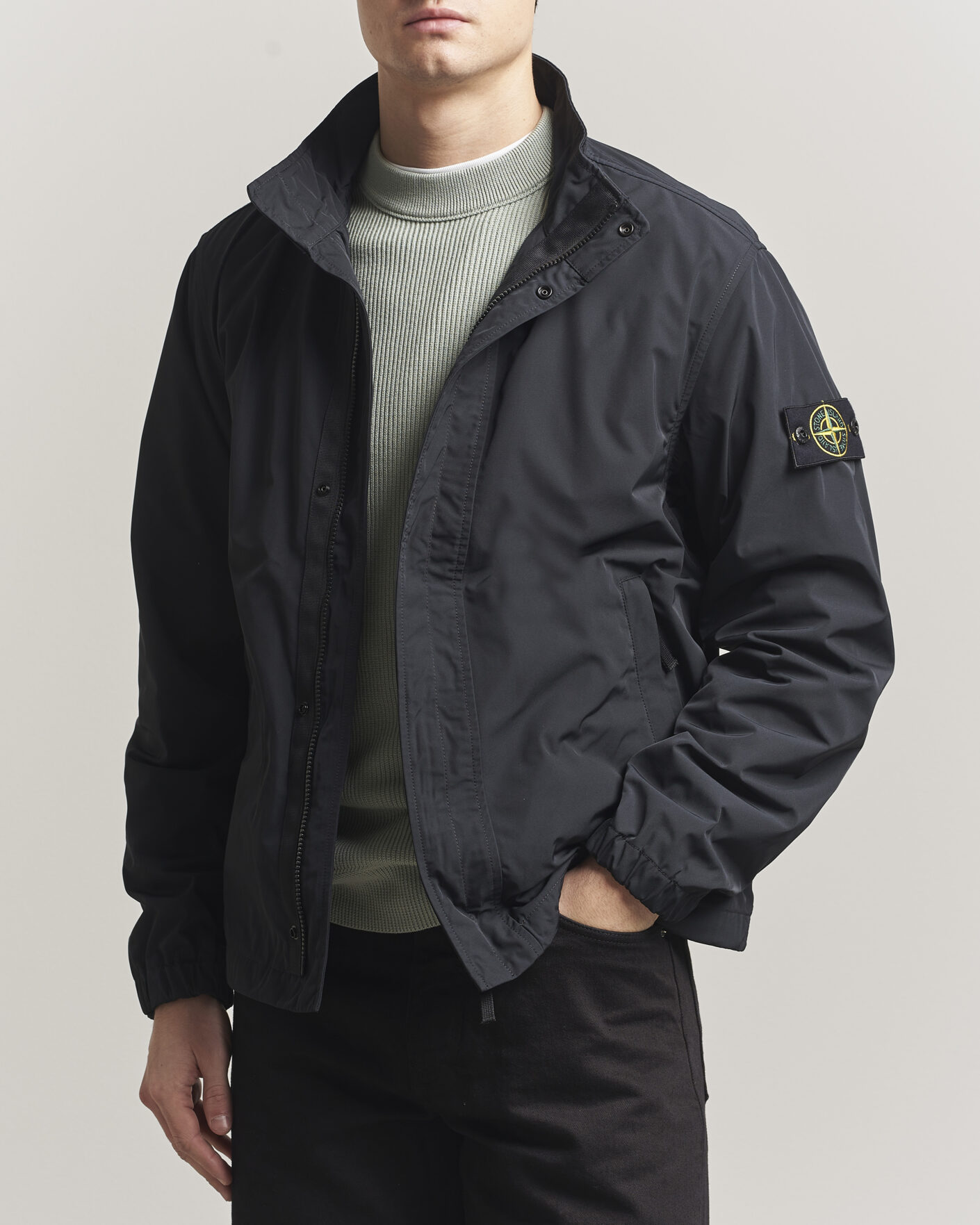 Hombres | Abrigos y chaquetas | Stone Island | Micro Twill Stand Collar Jacket Black