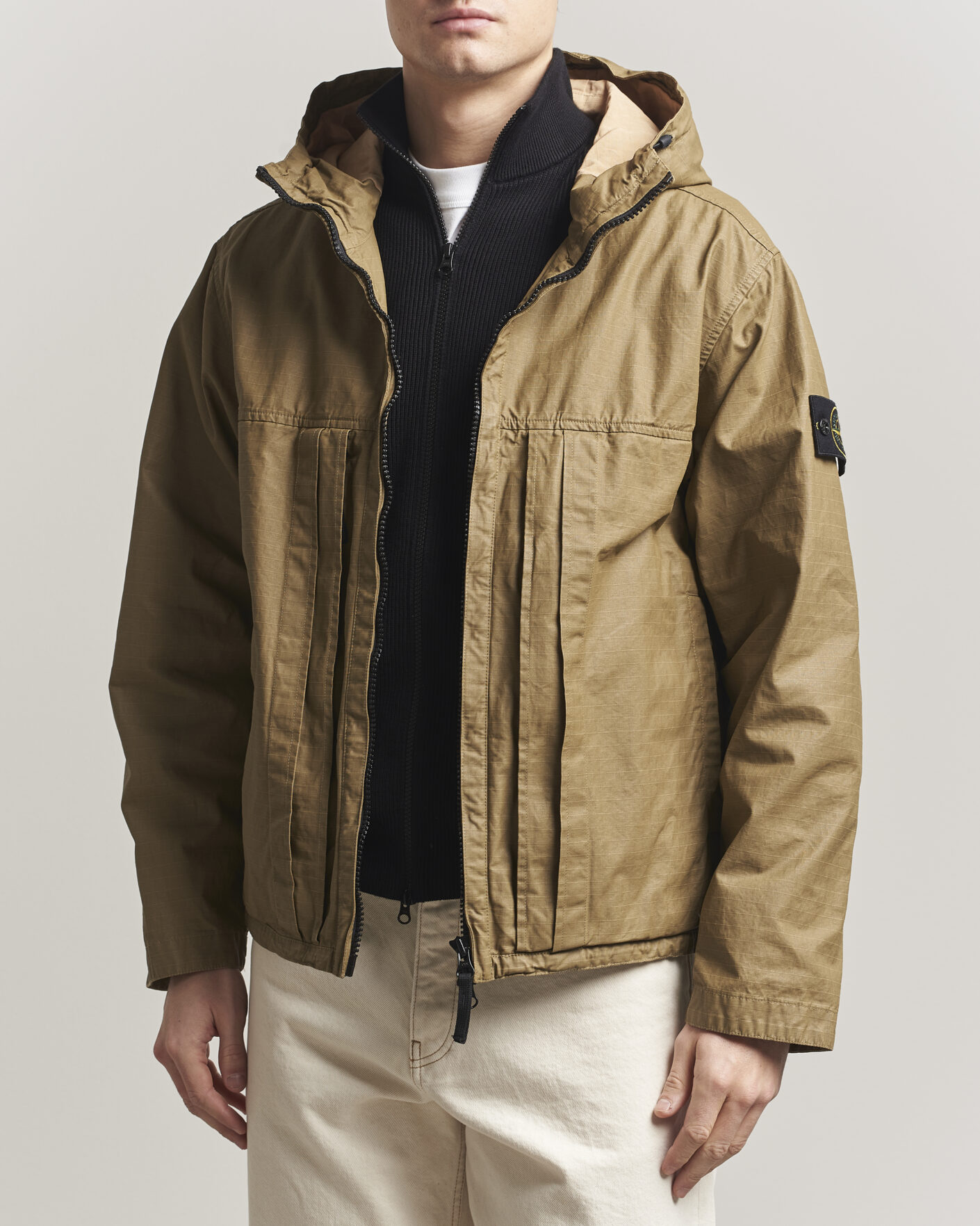 Hombres | Abrigos y chaquetas | Stone Island | Double Coated Cotton Ripstop Jacket Military Green
