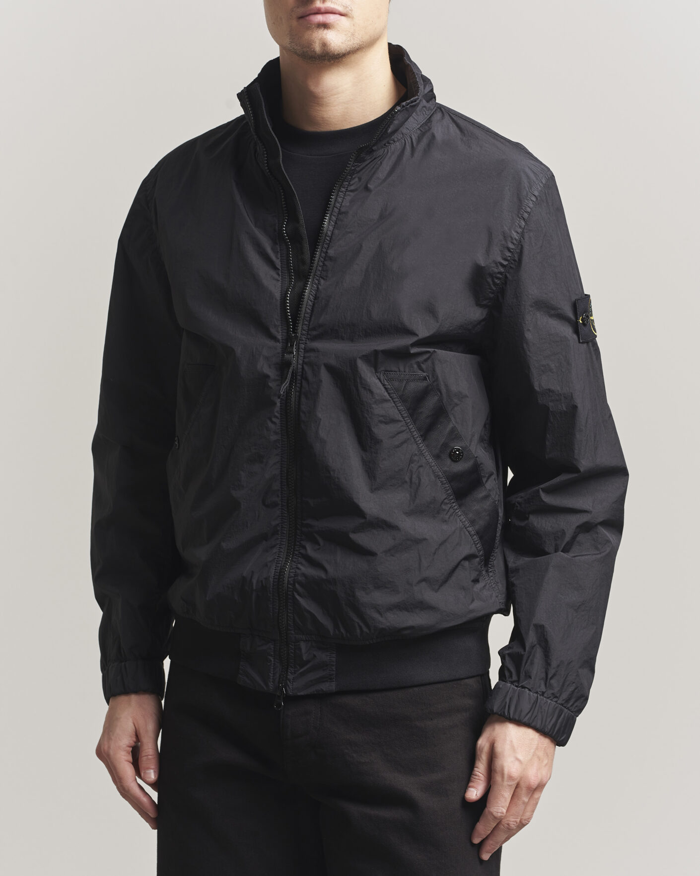 Hombres | Abrigos y chaquetas | Stone Island | Crinkle Reps Short Jacket Black
