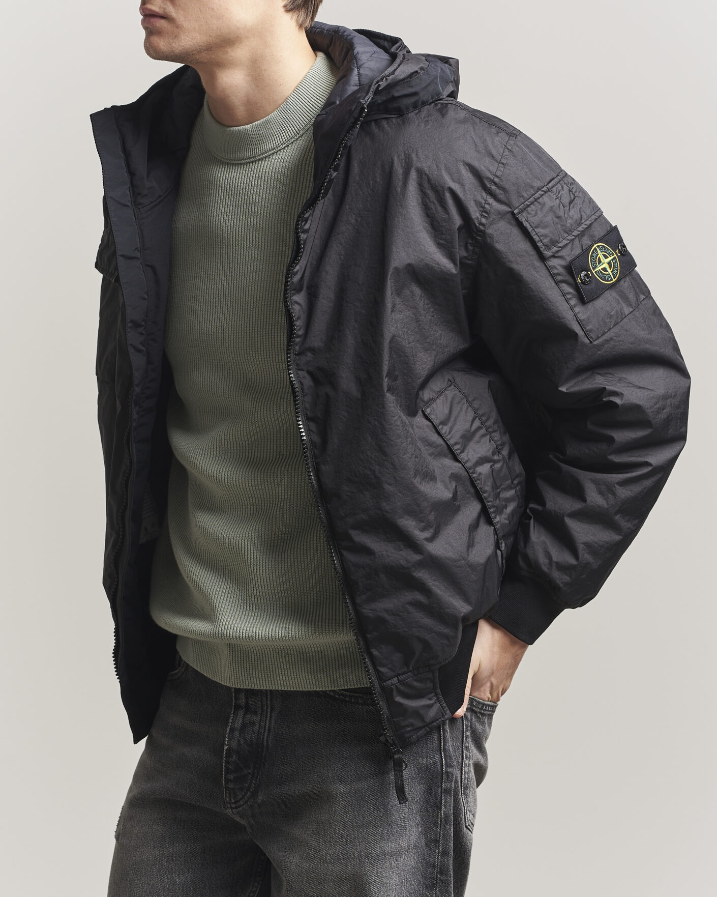 Hombres | Abrigos y chaquetas | Stone Island | Membrana 3L Hood Jacket Black