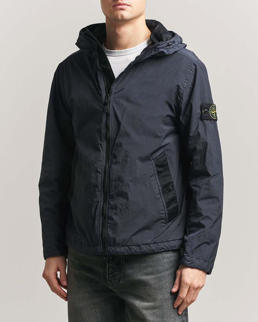 Hombres | Abrigos y chaquetas | Stone Island | Crinkle Reps Padded Hood Jacket Navy