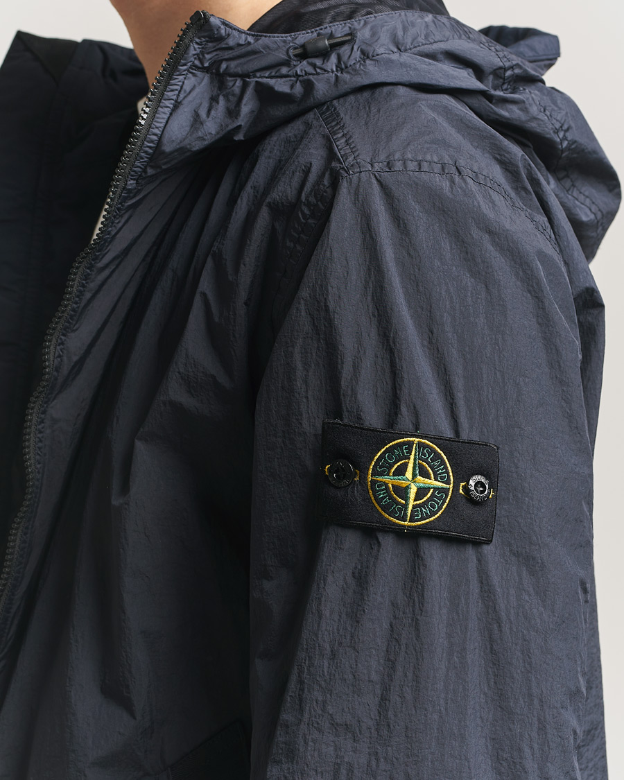 Hombres | Abrigos y chaquetas | Stone Island | Crinkle Reps Padded Hood Jacket Navy