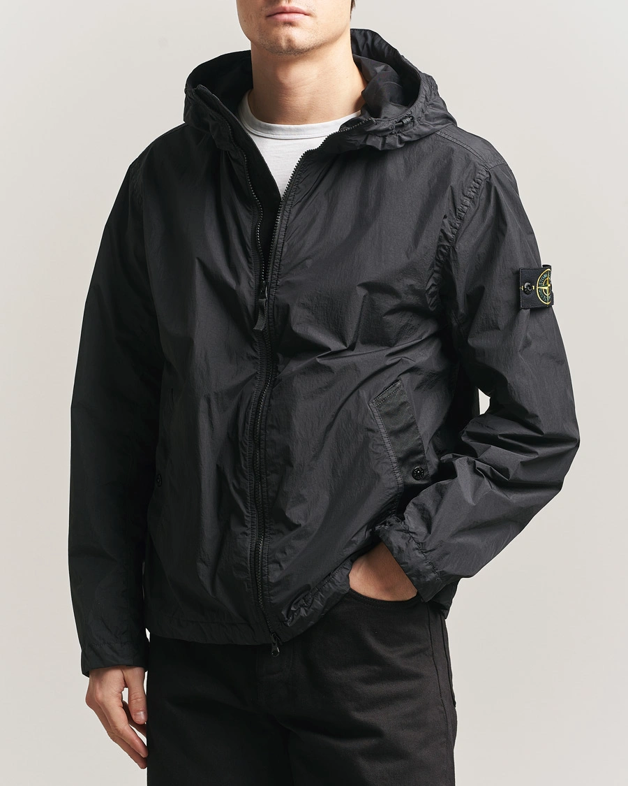Hombres | Abrigos y chaquetas | Stone Island | Crinkle Reps Padded Hood Jacket Black