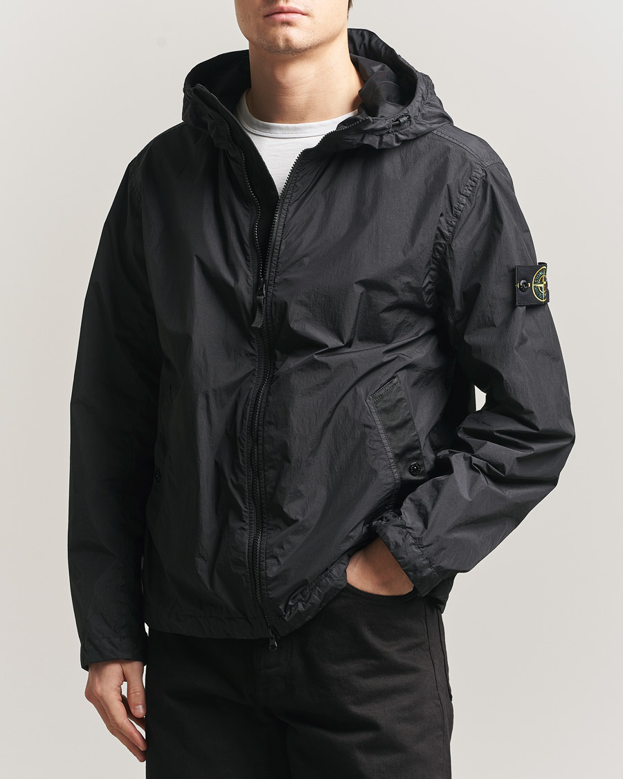 Hombres | Abrigos y chaquetas | Stone Island | Crinkle Reps Padded Hood Jacket Black