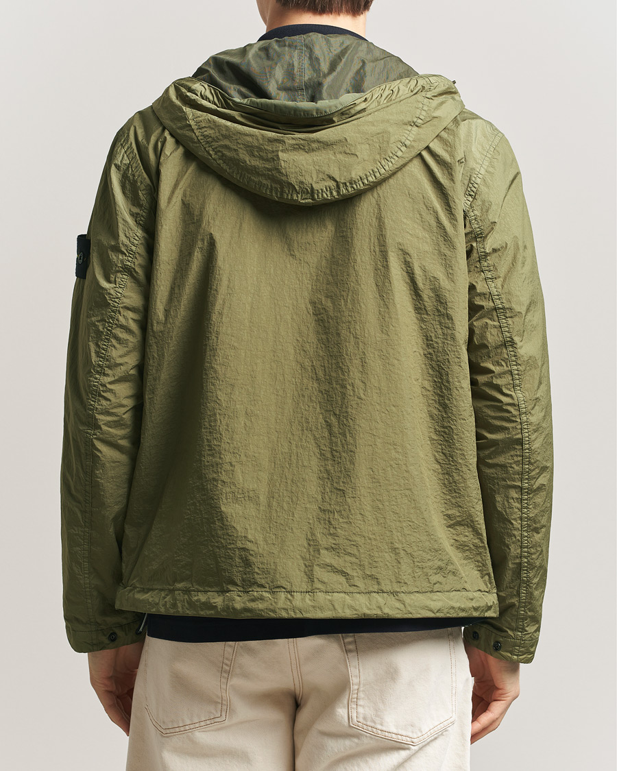 Hombres | Abrigos y chaquetas | Stone Island | Crinkle Reps Padded Hood Jacket Military Green