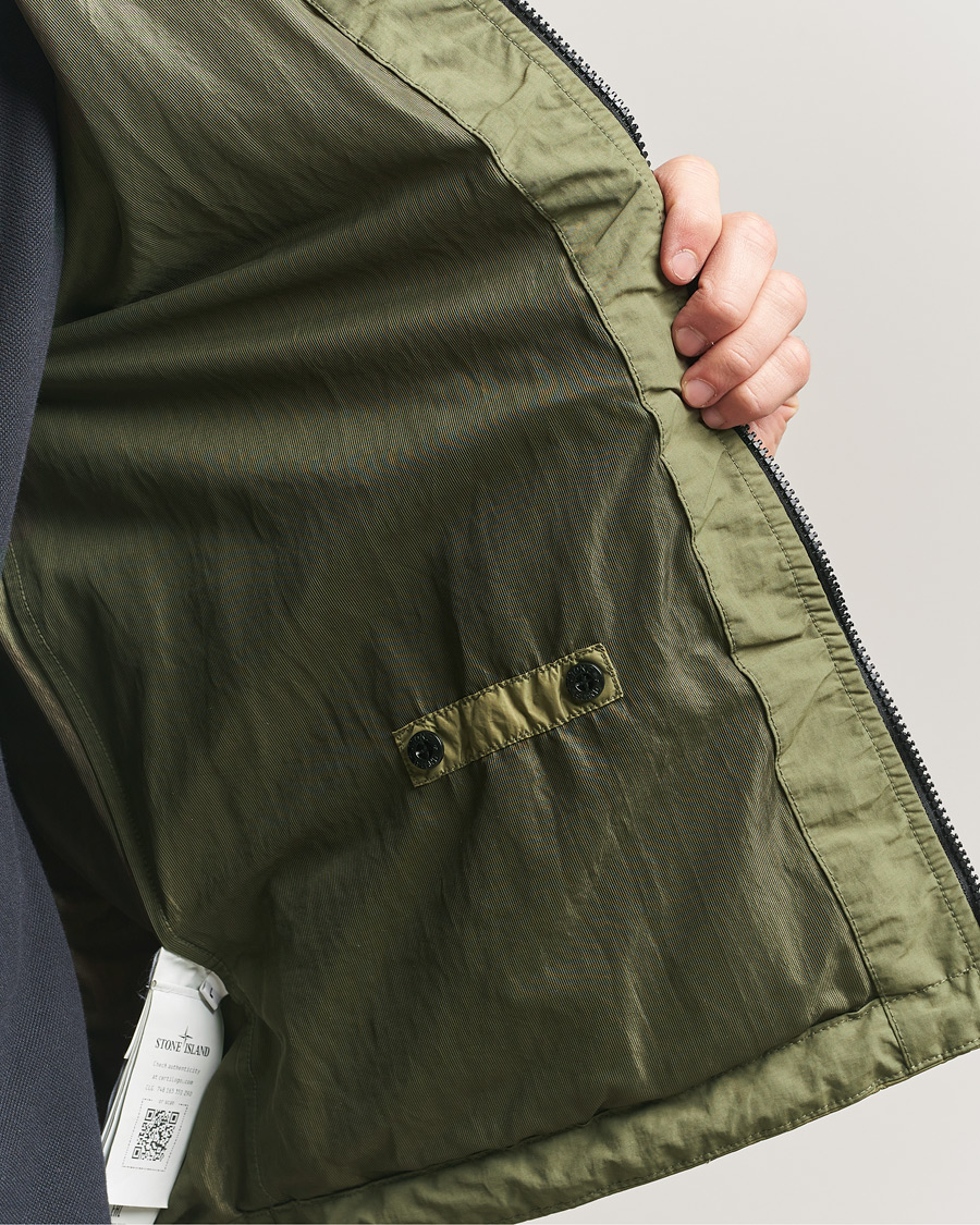 Hombres | Abrigos y chaquetas | Stone Island | Crinkle Reps Padded Hood Jacket Military Green