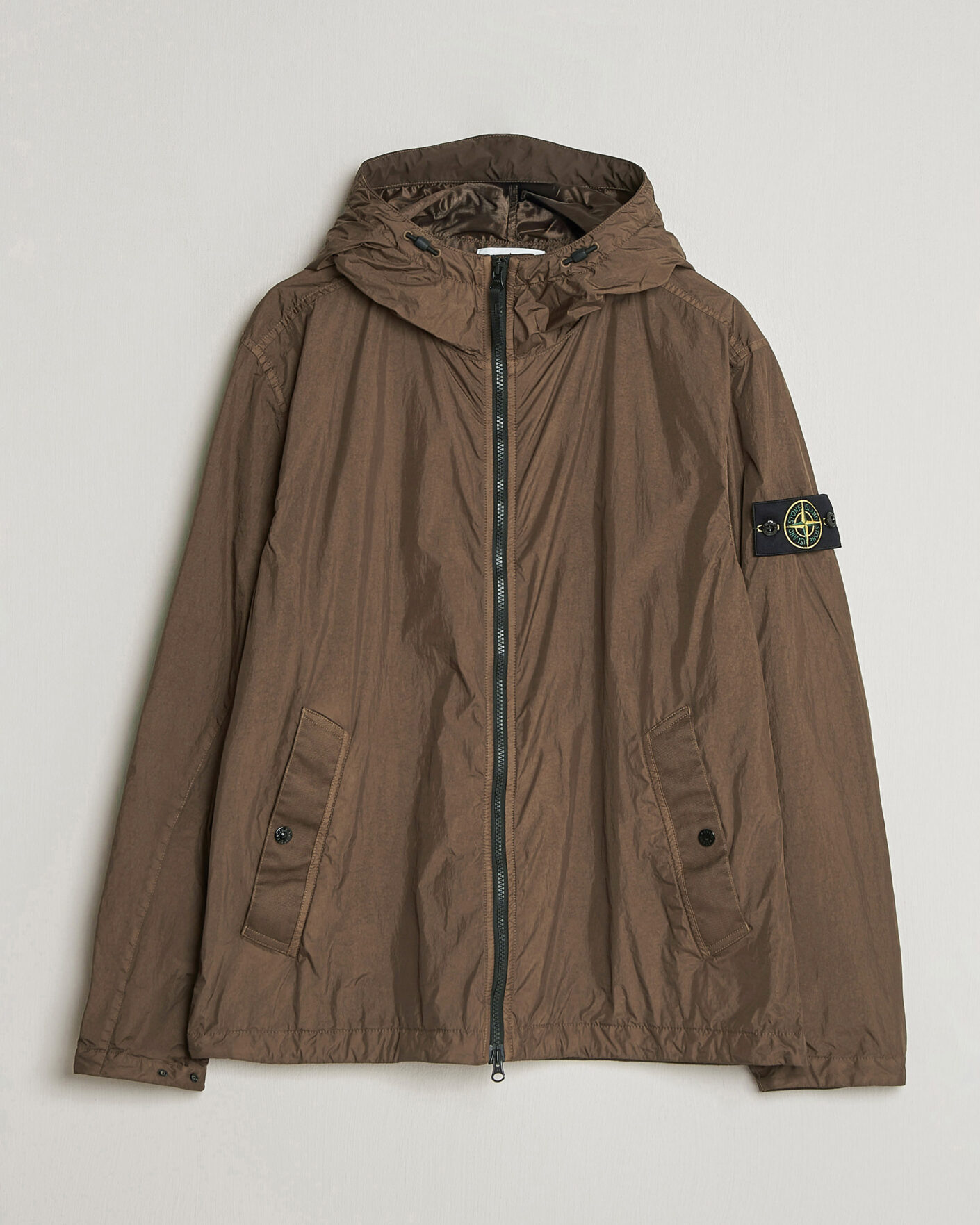 Hombres | Abrigos y chaquetas | Stone Island | Crinkle Reps Padded Hood Jacket Umber