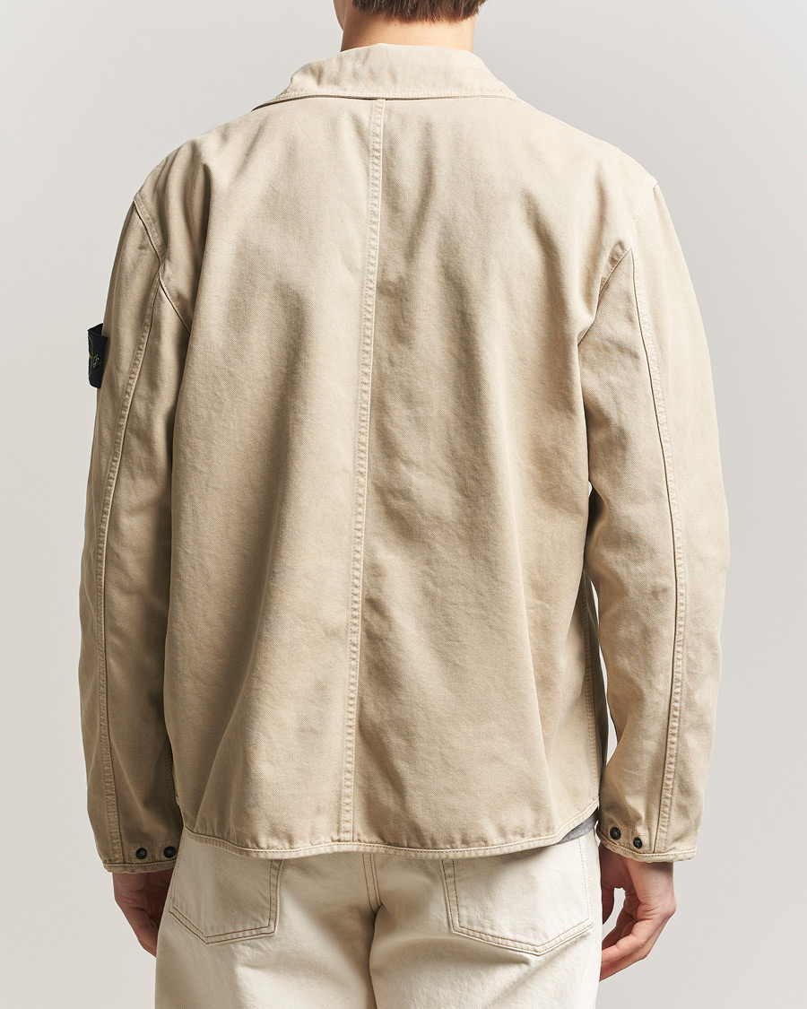 Hombres | Abrigos y chaquetas | Stone Island | Organic Panama Cotton Shirt Jacket Desert