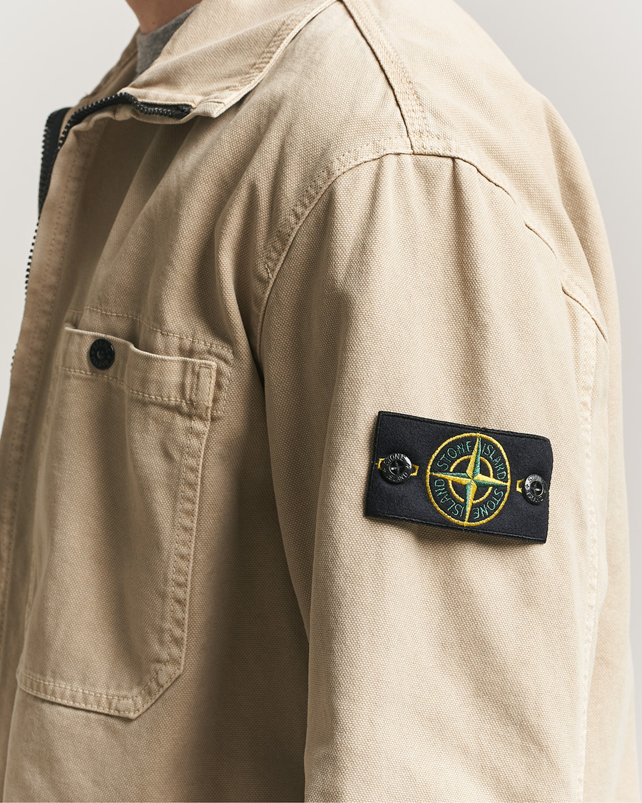 Hombres | Abrigos y chaquetas | Stone Island | Organic Panama Cotton Shirt Jacket Desert