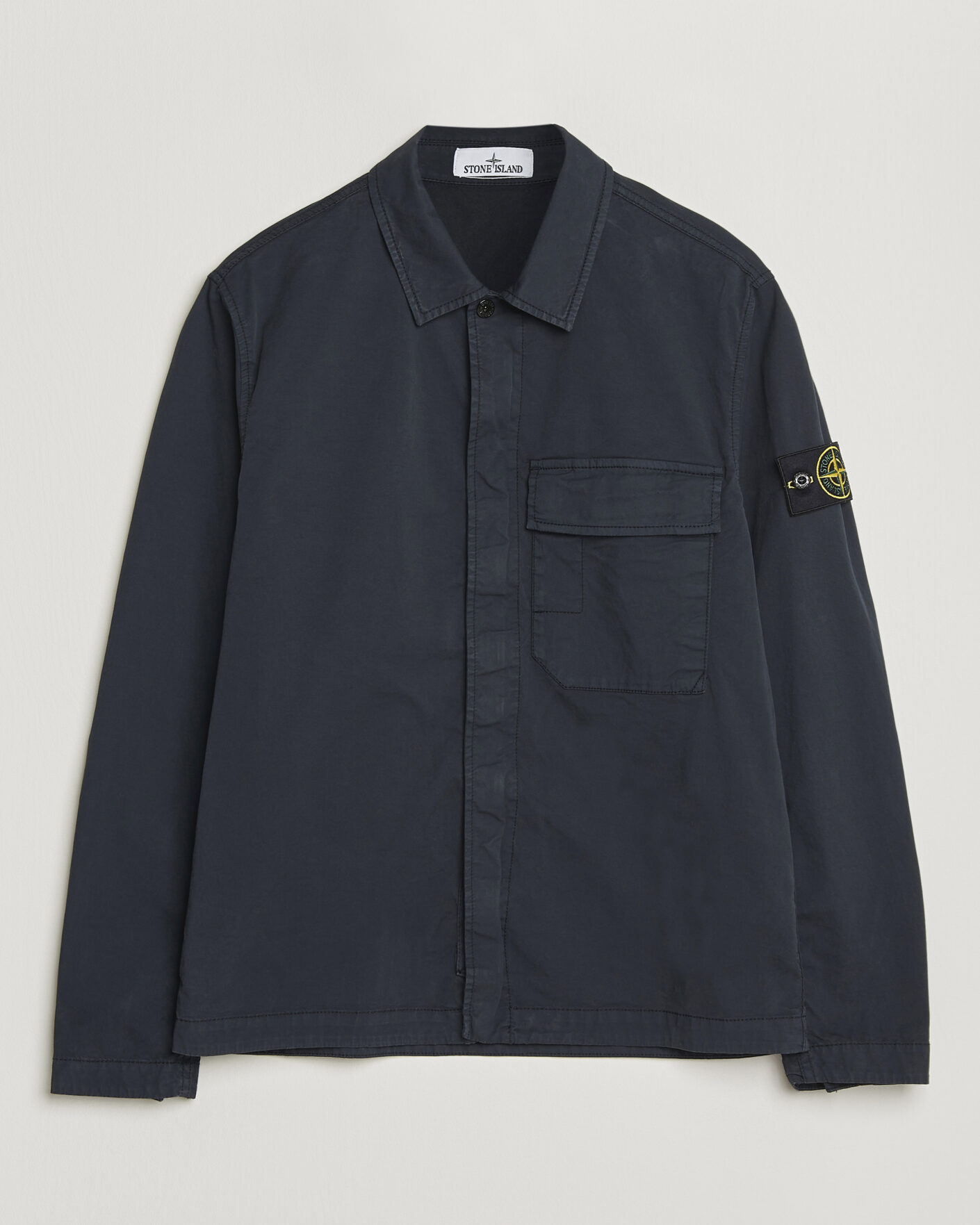 Hombres | Abrigos y chaquetas | Stone Island | Organic Cotton Twill Overshirt Navy