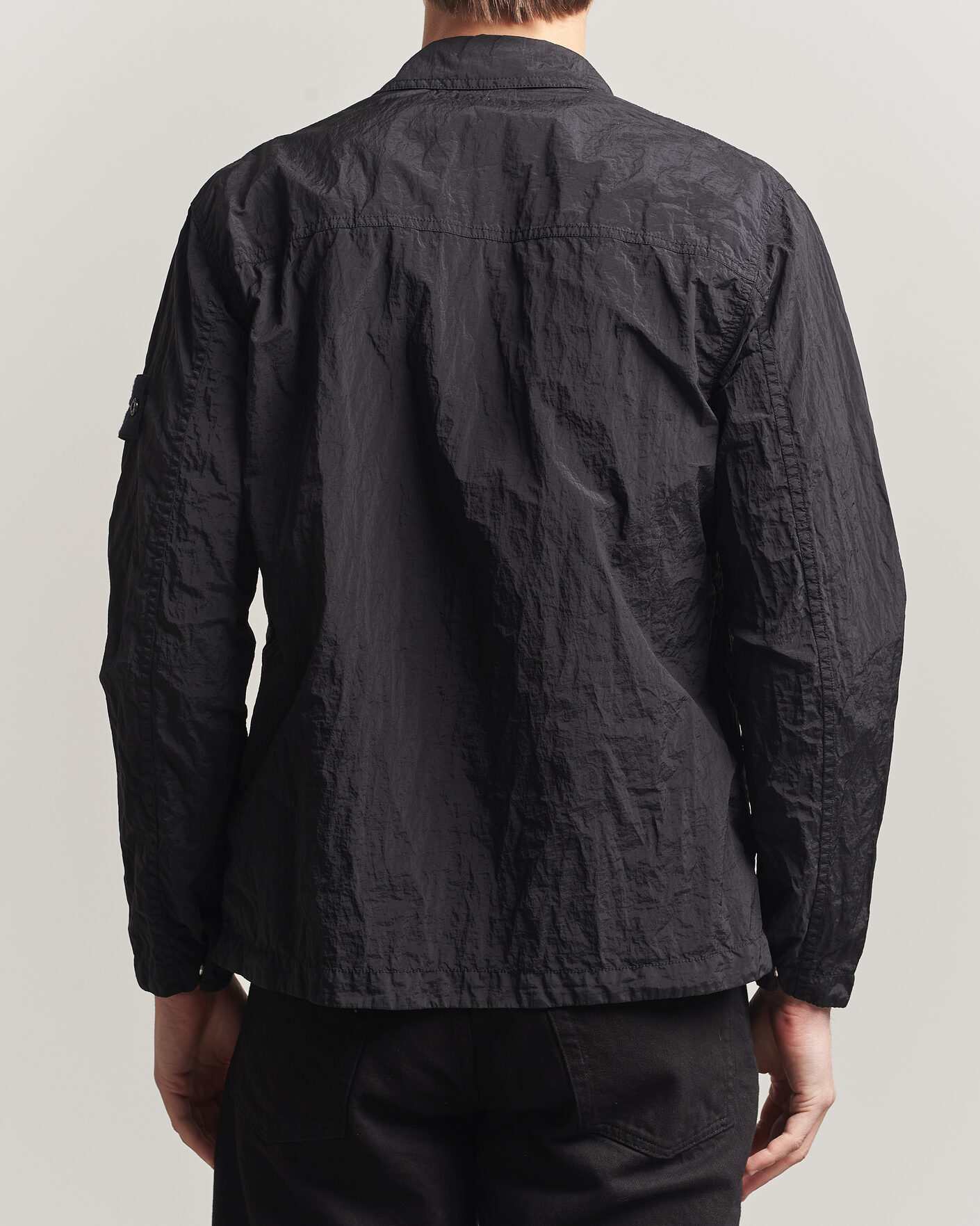 Hombres | Camisas | Stone Island | Nylon Metal Zip Overshirt Black