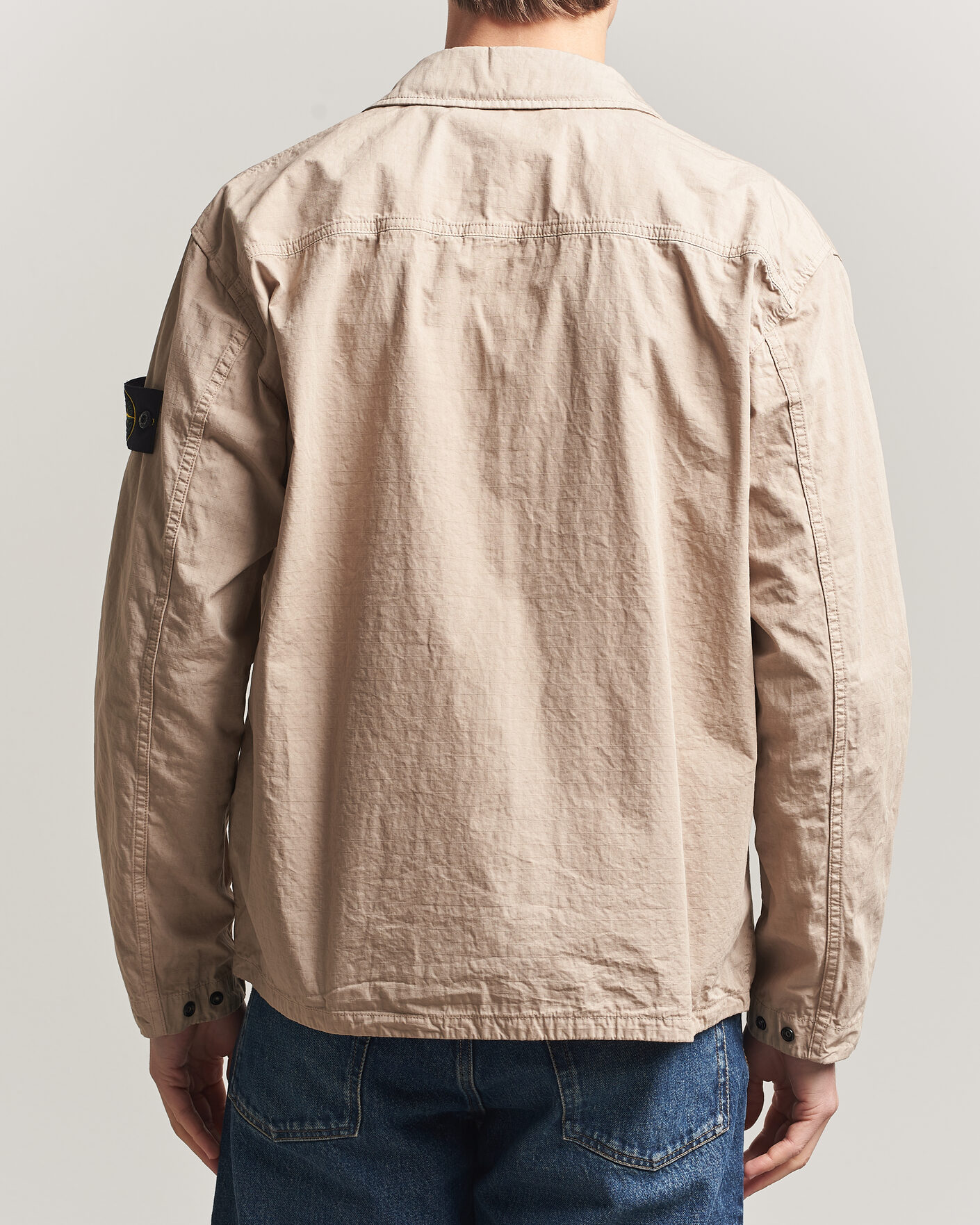 Hombres | Camisas | Stone Island | Cotton Ripstop Zip Overshirt Desert