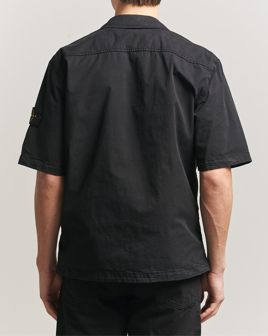 Hombres | Camisas | Stone Island | Organic Cotton Twill Short Sleeve Shirt Black
