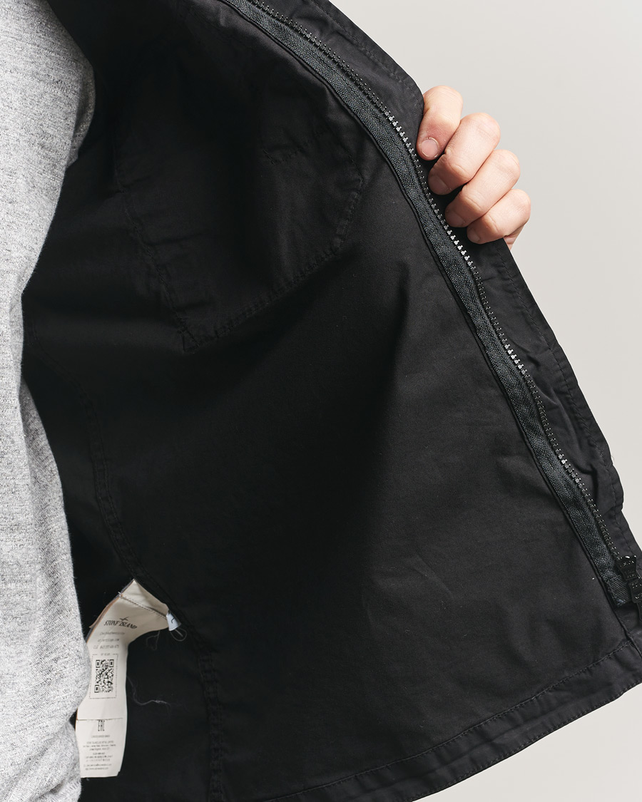 Hombres | Camisas | Stone Island | Organic Cotton Twill Short Sleeve Shirt Black