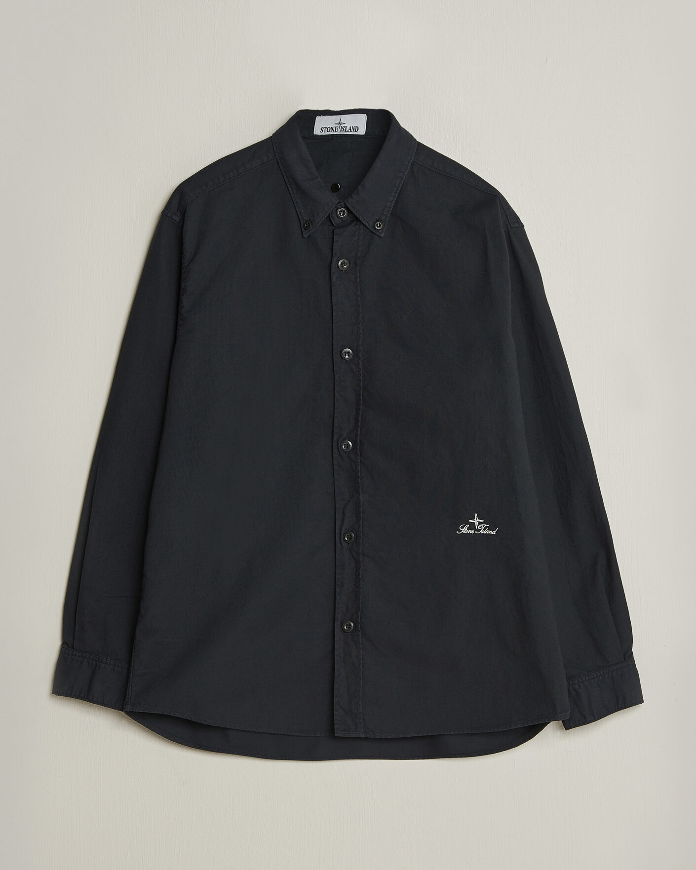 Hombres | Camisas | Stone Island | Organic Cotton Oxford Shirt Navy