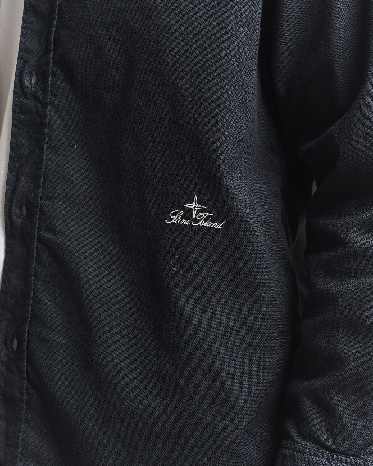 Hombres | Camisas | Stone Island | Organic Cotton Oxford Shirt Navy