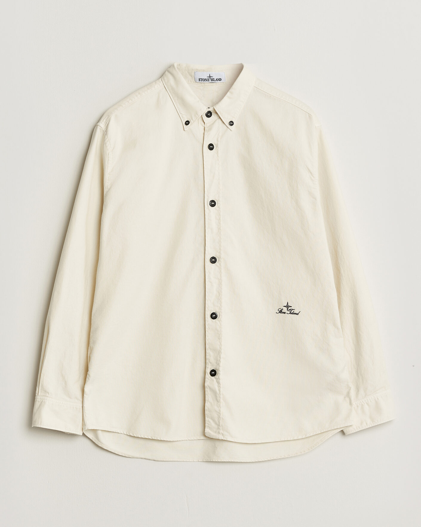 Hombres | Camisas | Stone Island | Organic Cotton Oxford Shirt Ivory