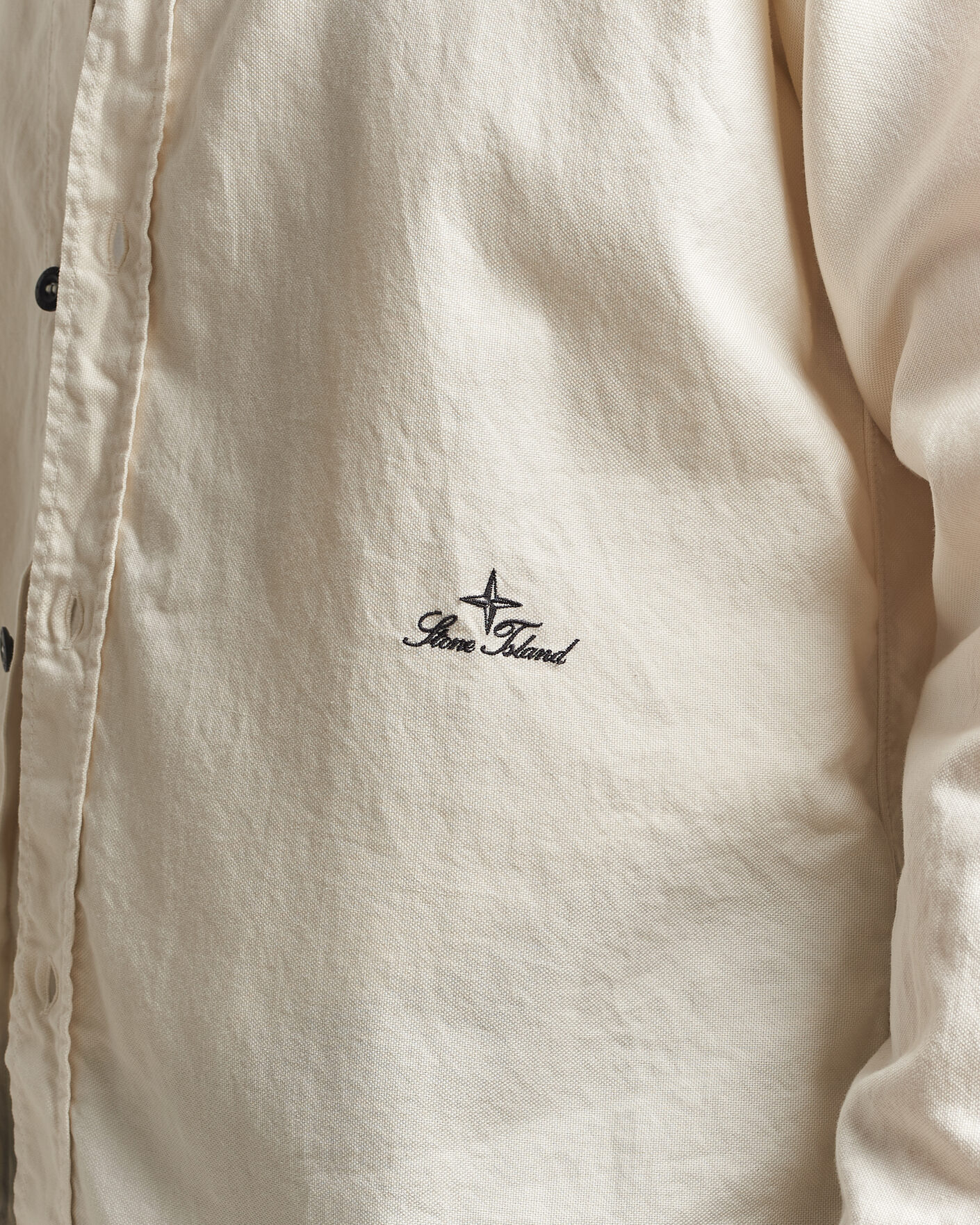 Hombres | Camisas | Stone Island | Organic Cotton Oxford Shirt Ivory