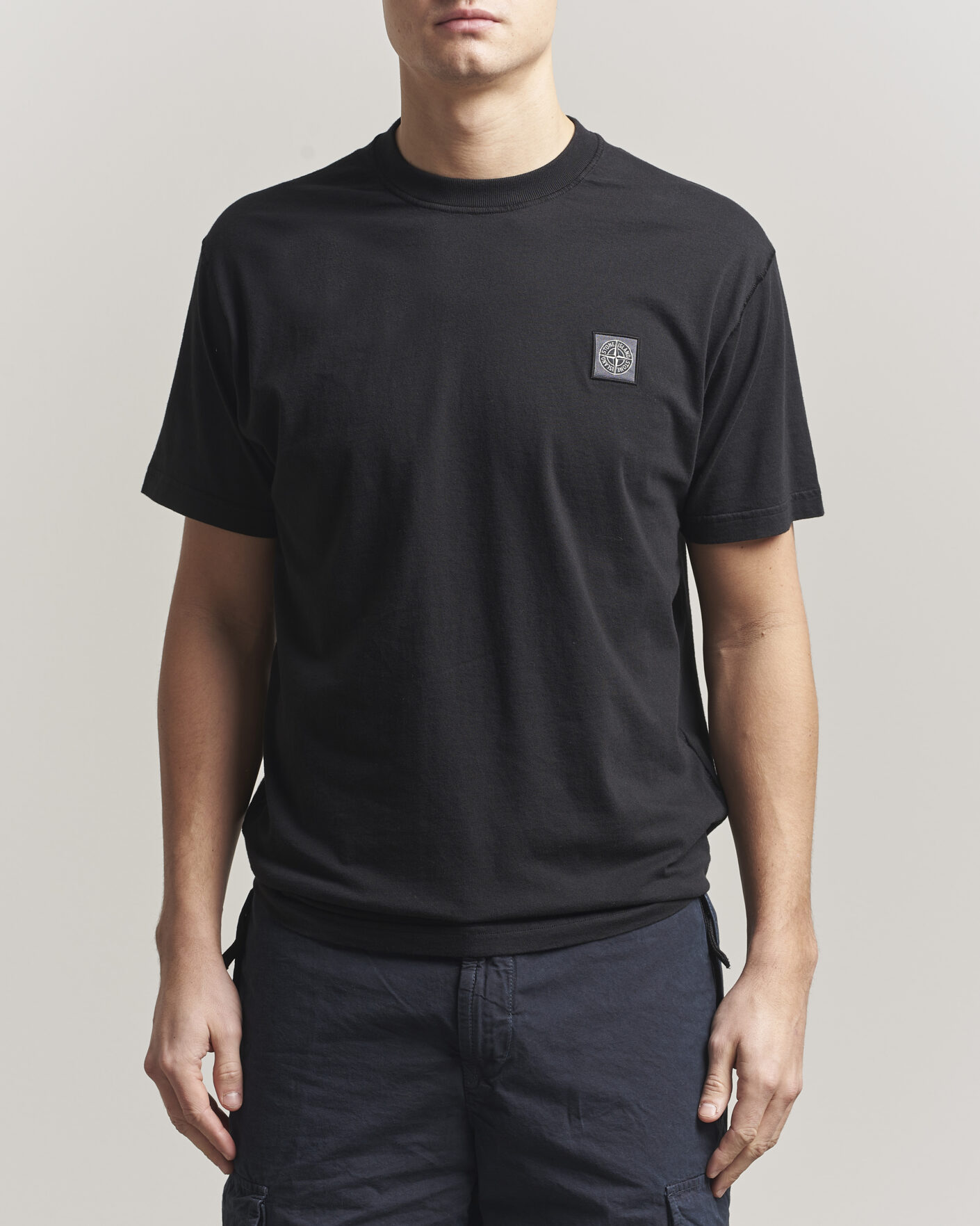 Hombres | Camisetas | Stone Island | Organic Cotton Fissato Effect T-Shirt Black