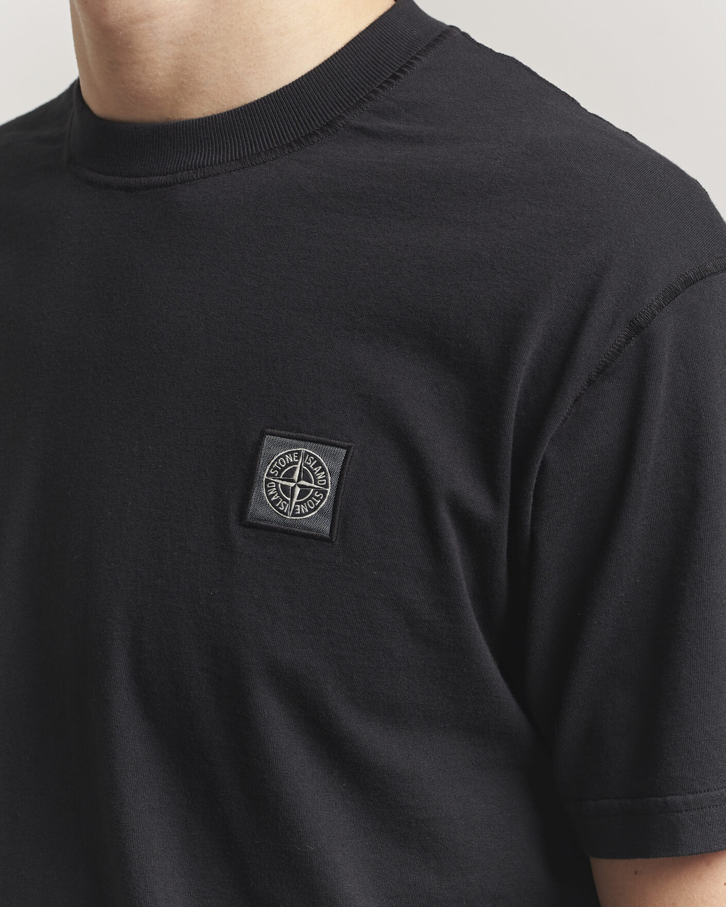 Hombres | Camisetas | Stone Island | Organic Cotton Fissato Effect T-Shirt Black