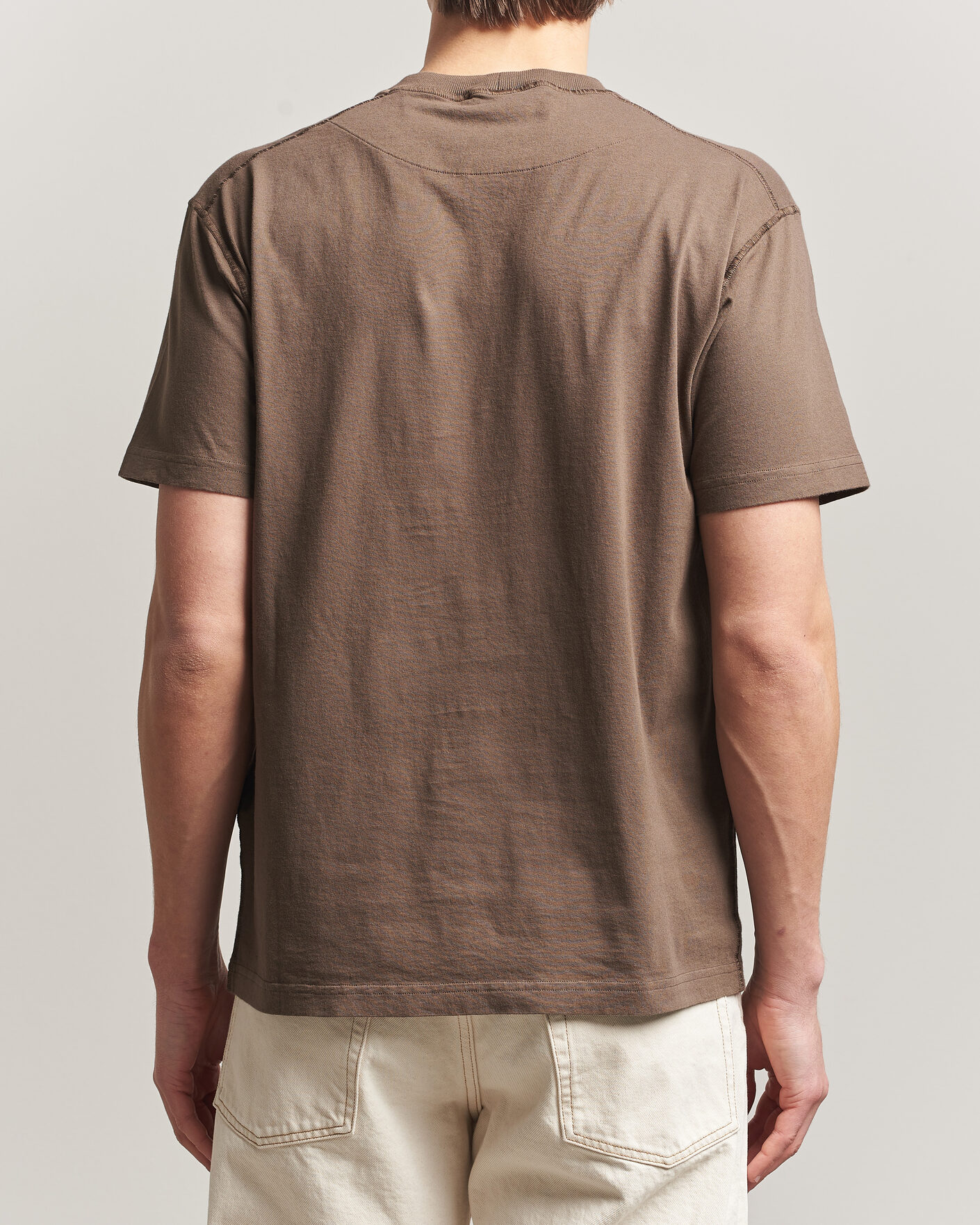Hombres | Camisetas | Stone Island | Organic Cotton Fissato Effect T-Shirt Umber