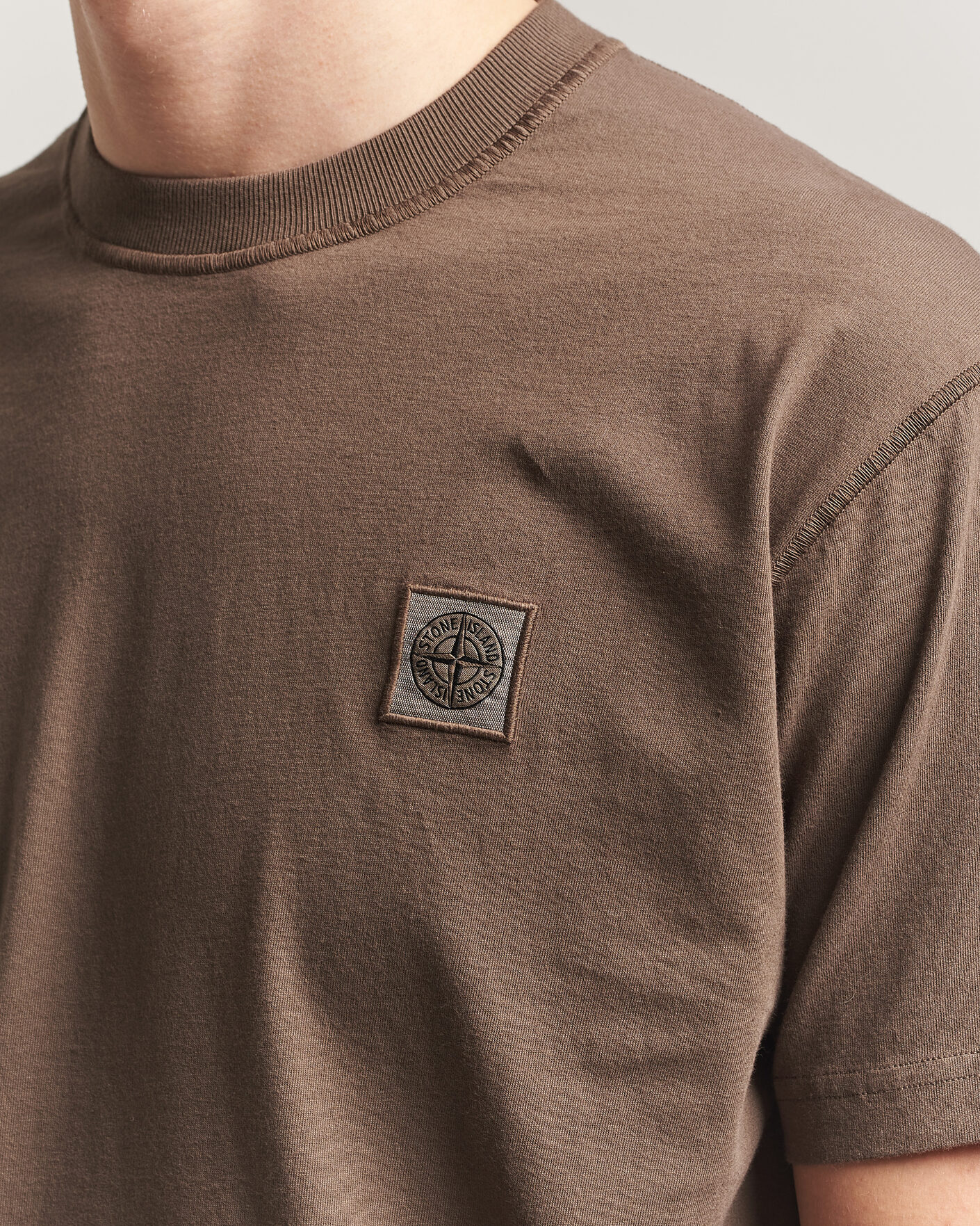 Hombres | Camisetas | Stone Island | Organic Cotton Fissato Effect T-Shirt Umber