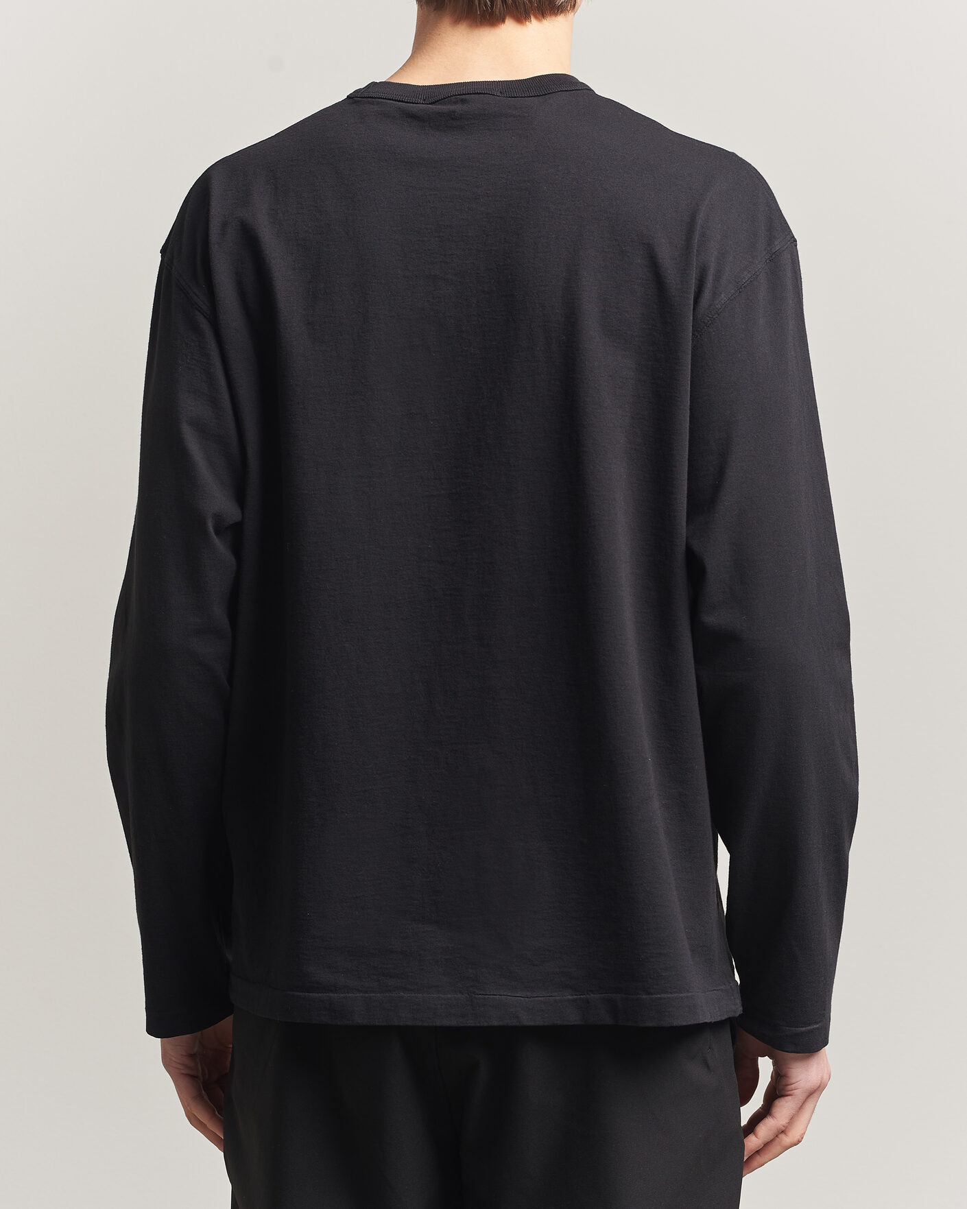 Hombres | Camisetas | Stone Island | Organic Cotton Jersey Long Sleeve Logo T-Shirt Black