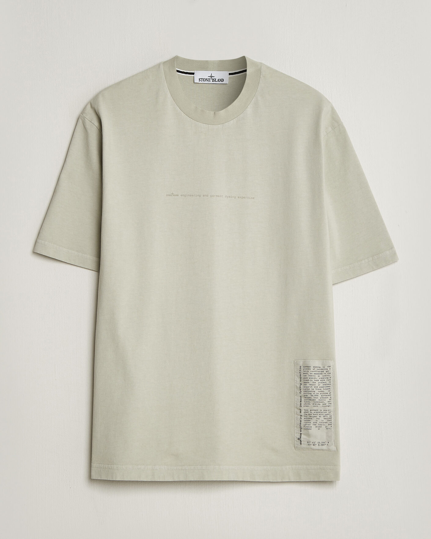 Hombres | Camisetas | Stone Island | Combed Cotton Jersey Printed T-Shirt Pearl Grey